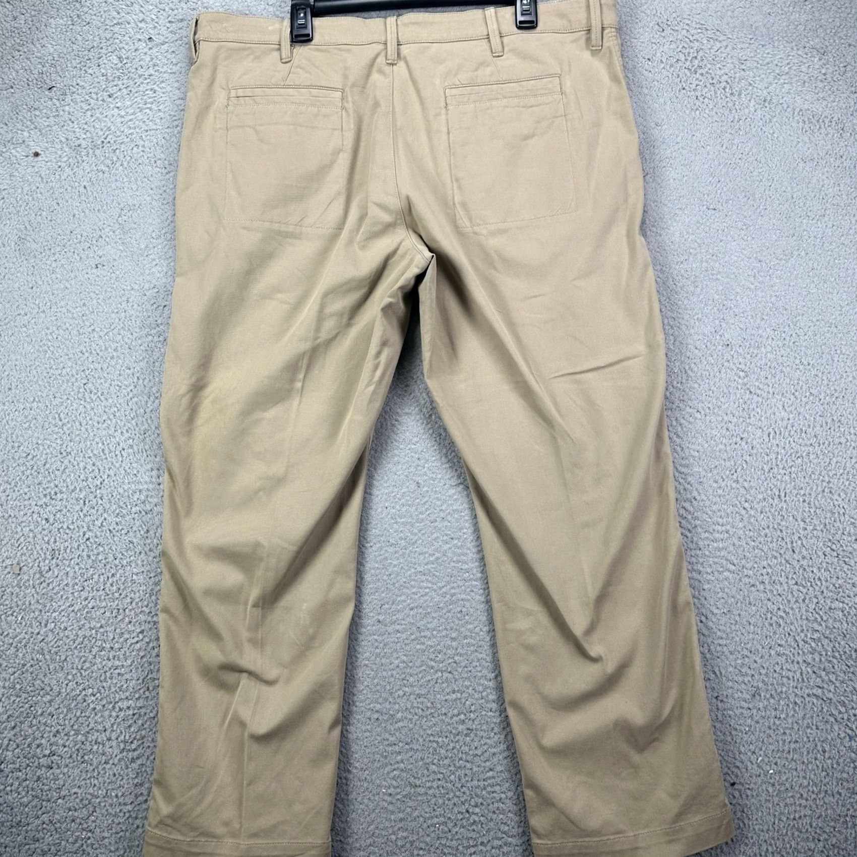 Vintage L.L. Bean Pants Khaki Men 40X29 Tan Flat Front Stretch Straight Leg Standard Fit Casual Workwear Chinos Beige 40 Mens Size US 40 / EU 56 - 2 Thumbnail