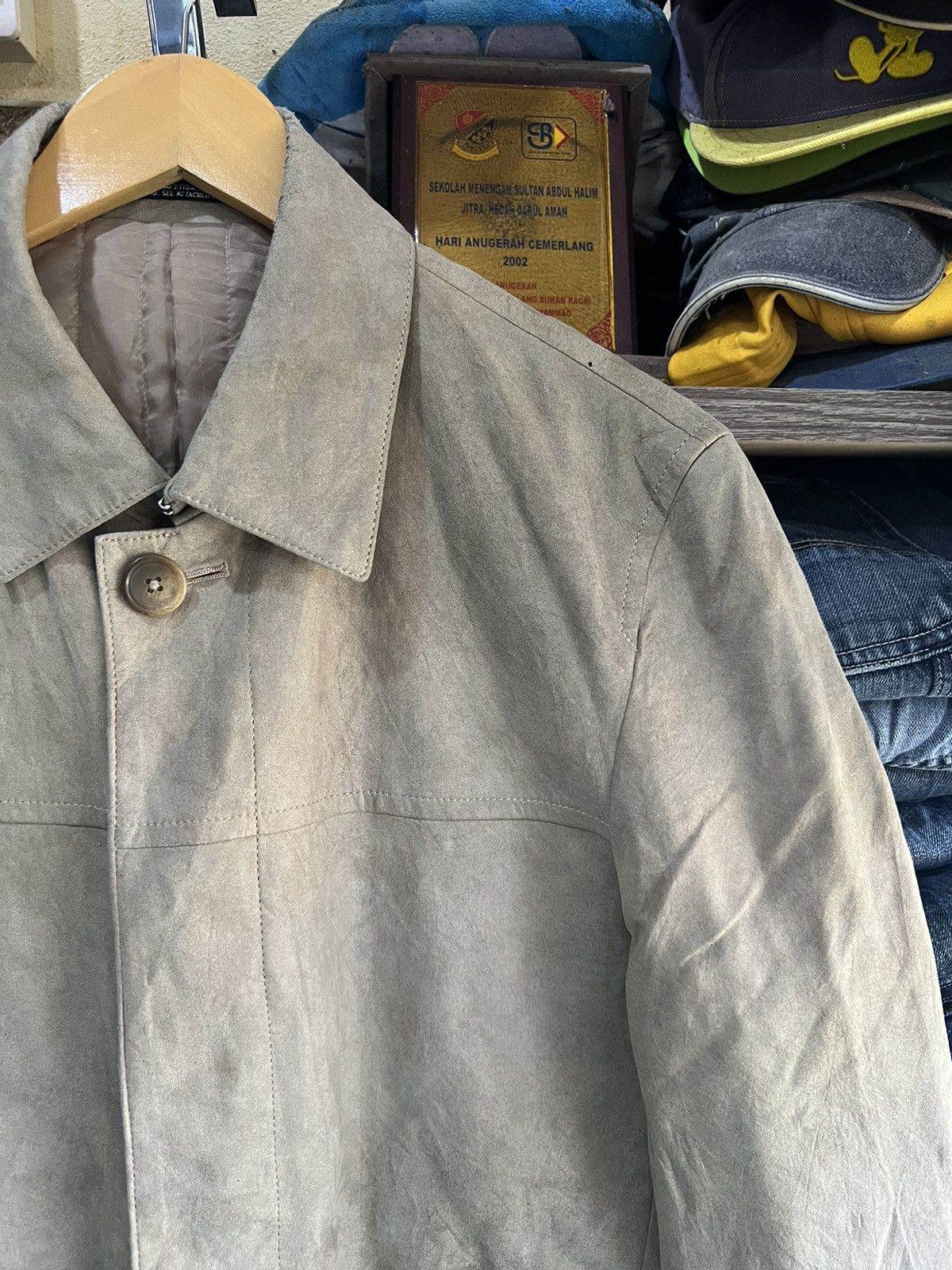Yohji Yamamoto 🔥Vintage Ined Homme Yohji Yamamoto Suede Jacket Size US S / EU 44-46 / 1 - 6 Thumbnail