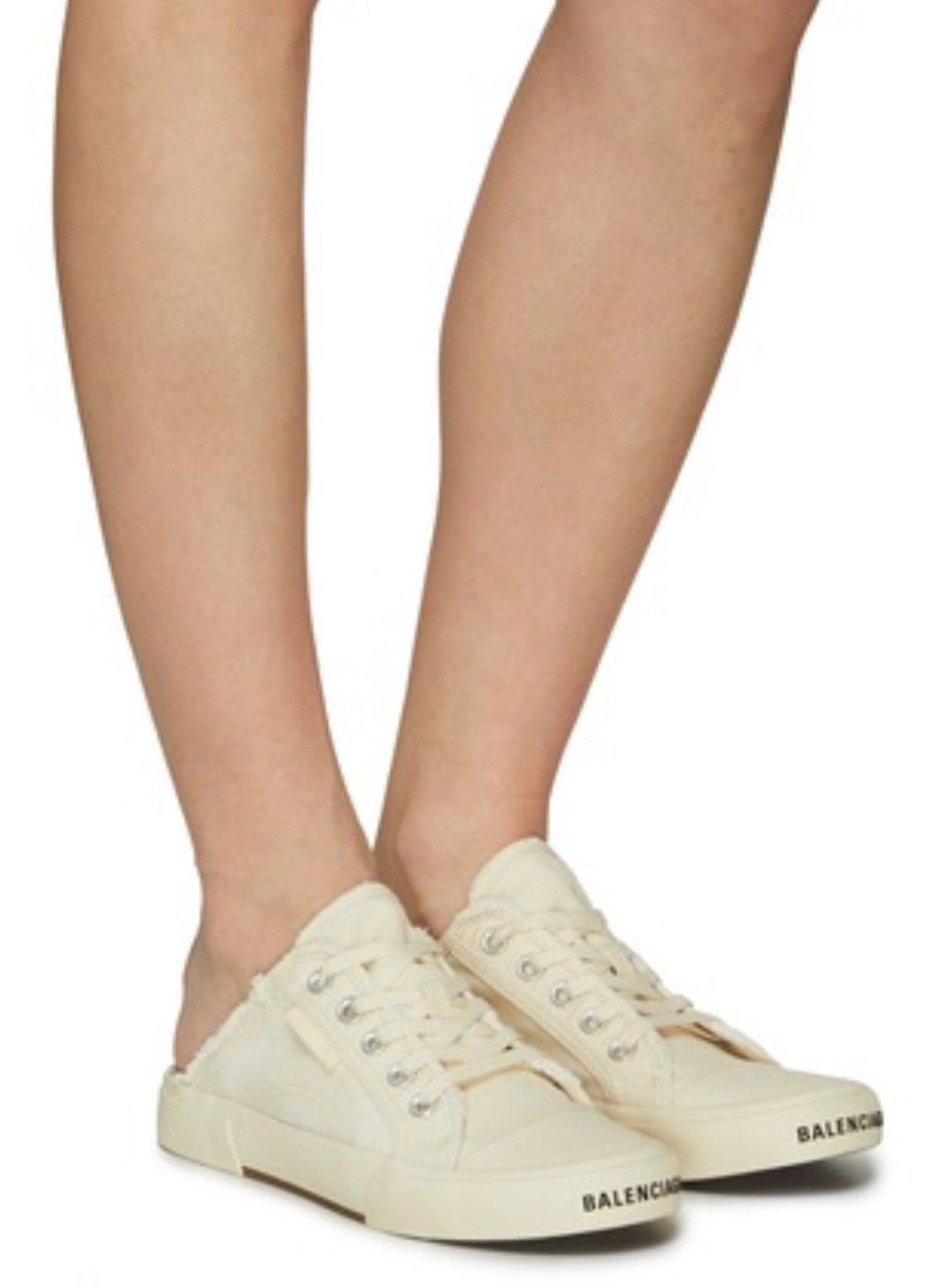 Balenciaga Balenciaga Slip-On Paris White Cotton Sneakers Women size 38 Size US 8 / IT 38 - 2 Thumbnail