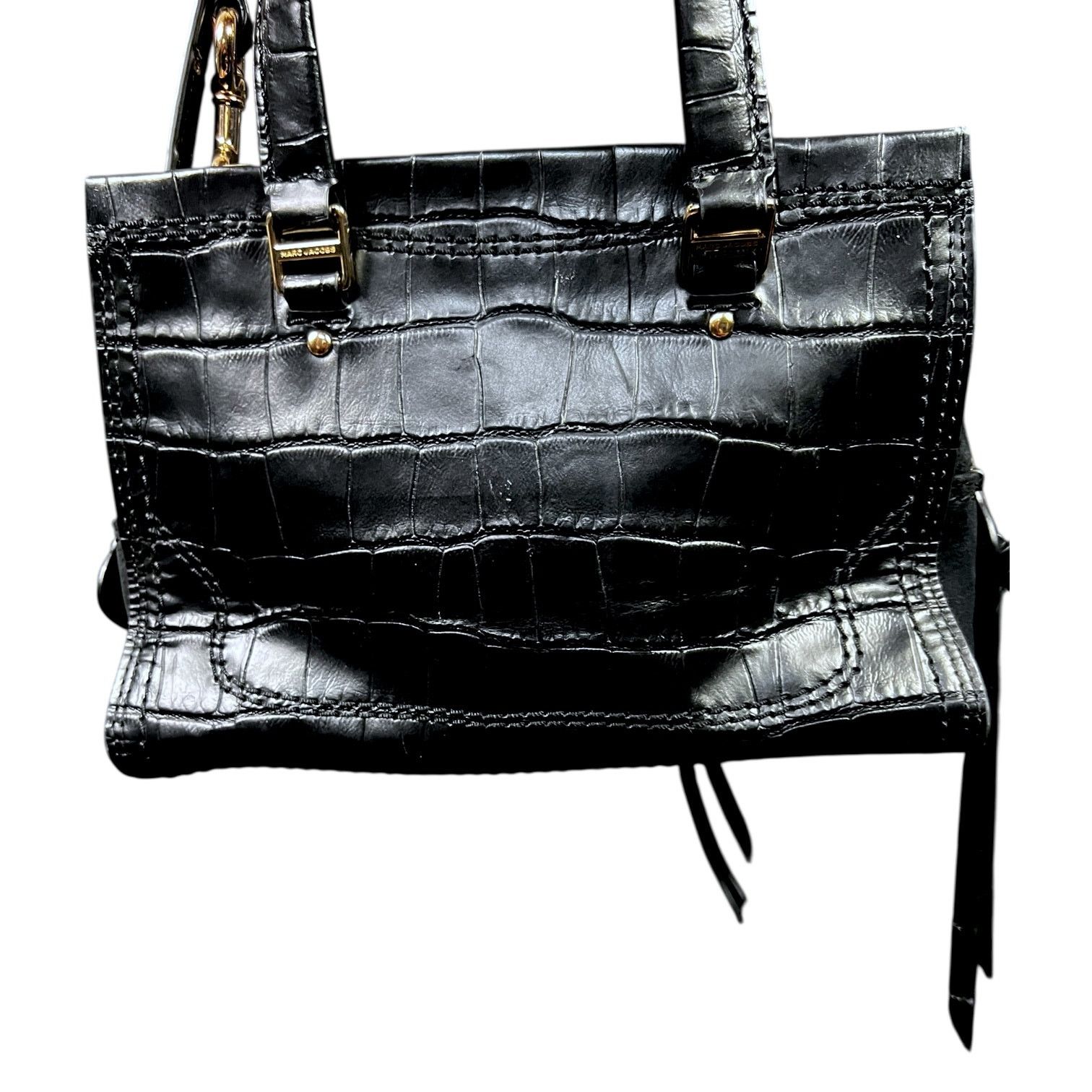 Marc Jacobs Marc Jacobs Cruiser Crocodile Embossed Satchel $495 Retail Size ONE SIZE - 3 Thumbnail
