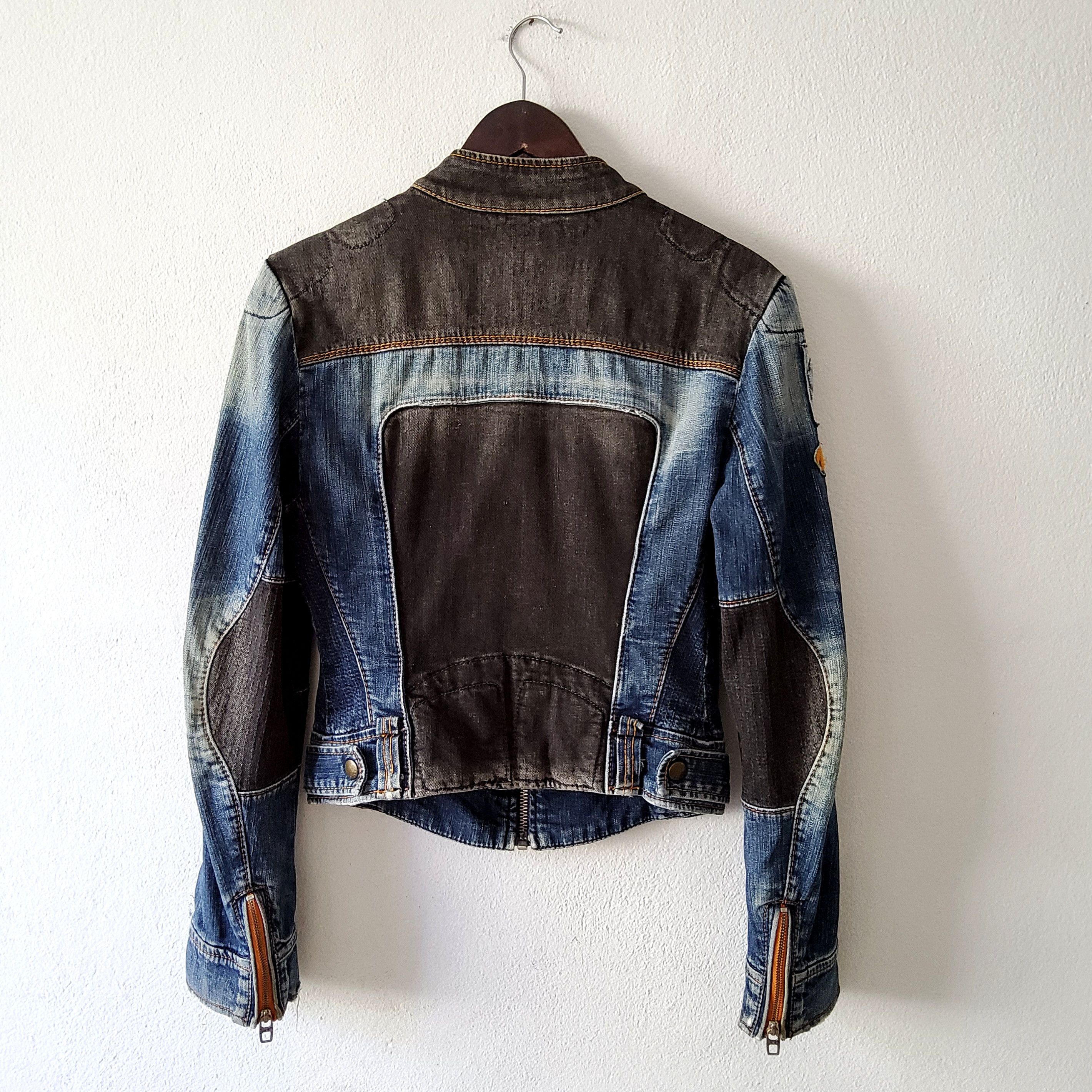 Miss Sixty Miss Sixty rare vintage y2k moto racer biker denim jacket Size M / US 6-8 / IT 42-44 - 6 Thumbnail