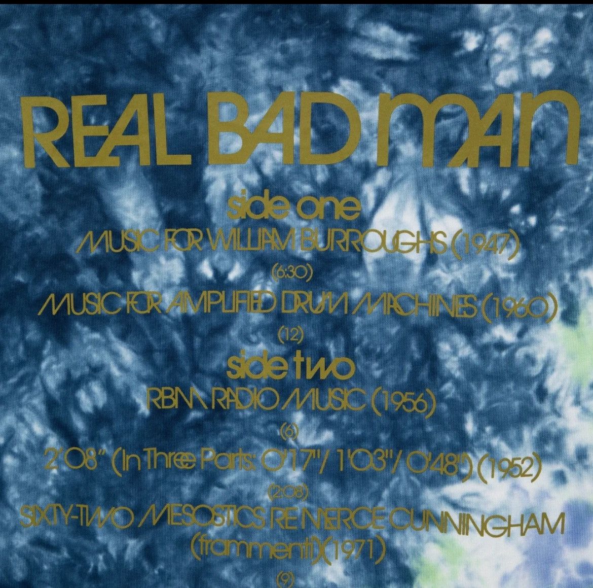 Real Bad Man Real Bad Man Nouvelle Musique Tee Size US S / EU 44-46 / 1 - 4 Thumbnail