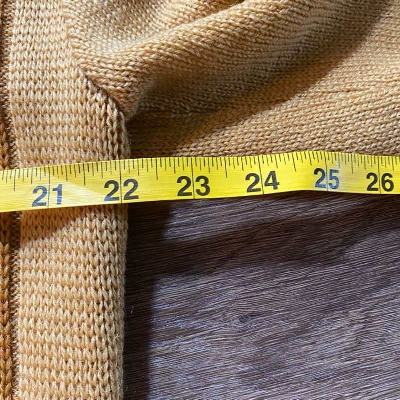 Towncraft × Vintage Vintage Yellow Towncraft Wool Knit / Lambskin Suede Cardigan Size US L / EU 52-54 / 3 - 3 Thumbnail