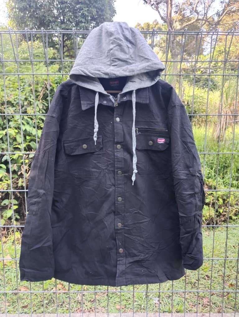 Wrangler Vintage Wrangler Workwear Hoodie Jacket Buttons Up Size US XL / EU 56 / 4 - 1 Thumbnail