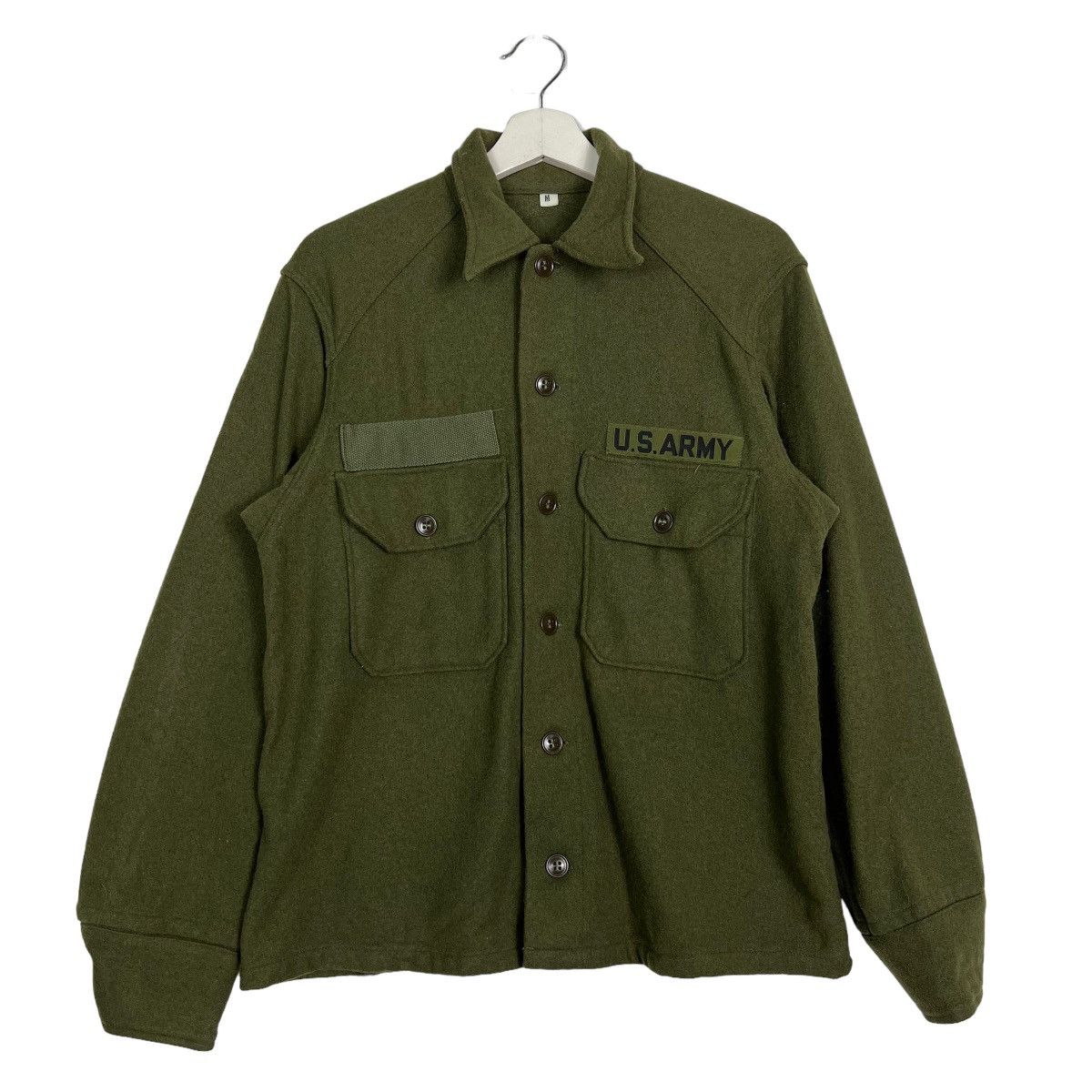 Vintage 🔥 TRUE VINTAGE US ARMY MILITARY WOOL SHIRTS JACKET Size US M / EU 48-50 / 2 - 1 Thumbnail