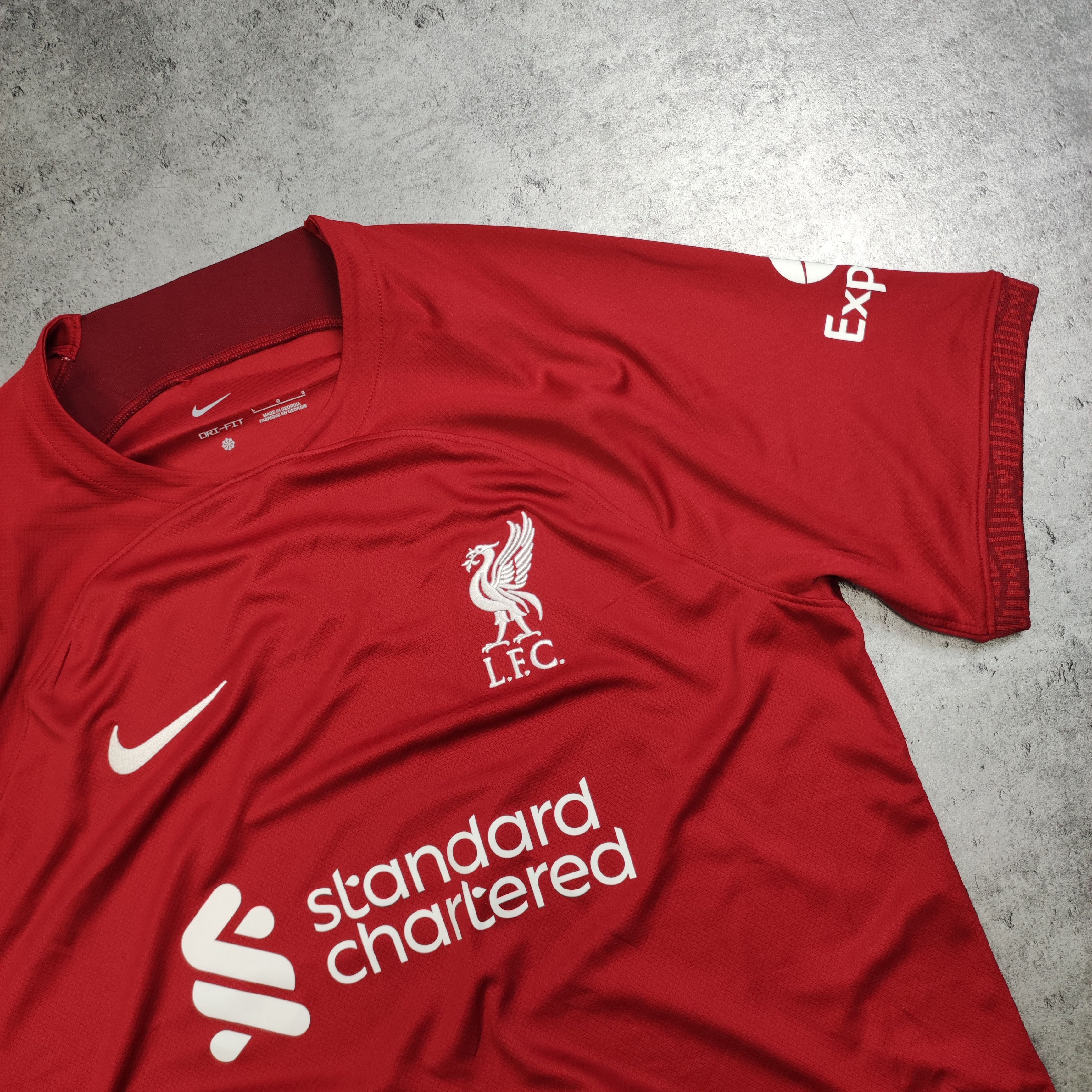 Nike RARE Liverpool FC Soccer Football Nike Home 2022 Jersey Size US L / EU 52-54 / 3 - 4 Thumbnail