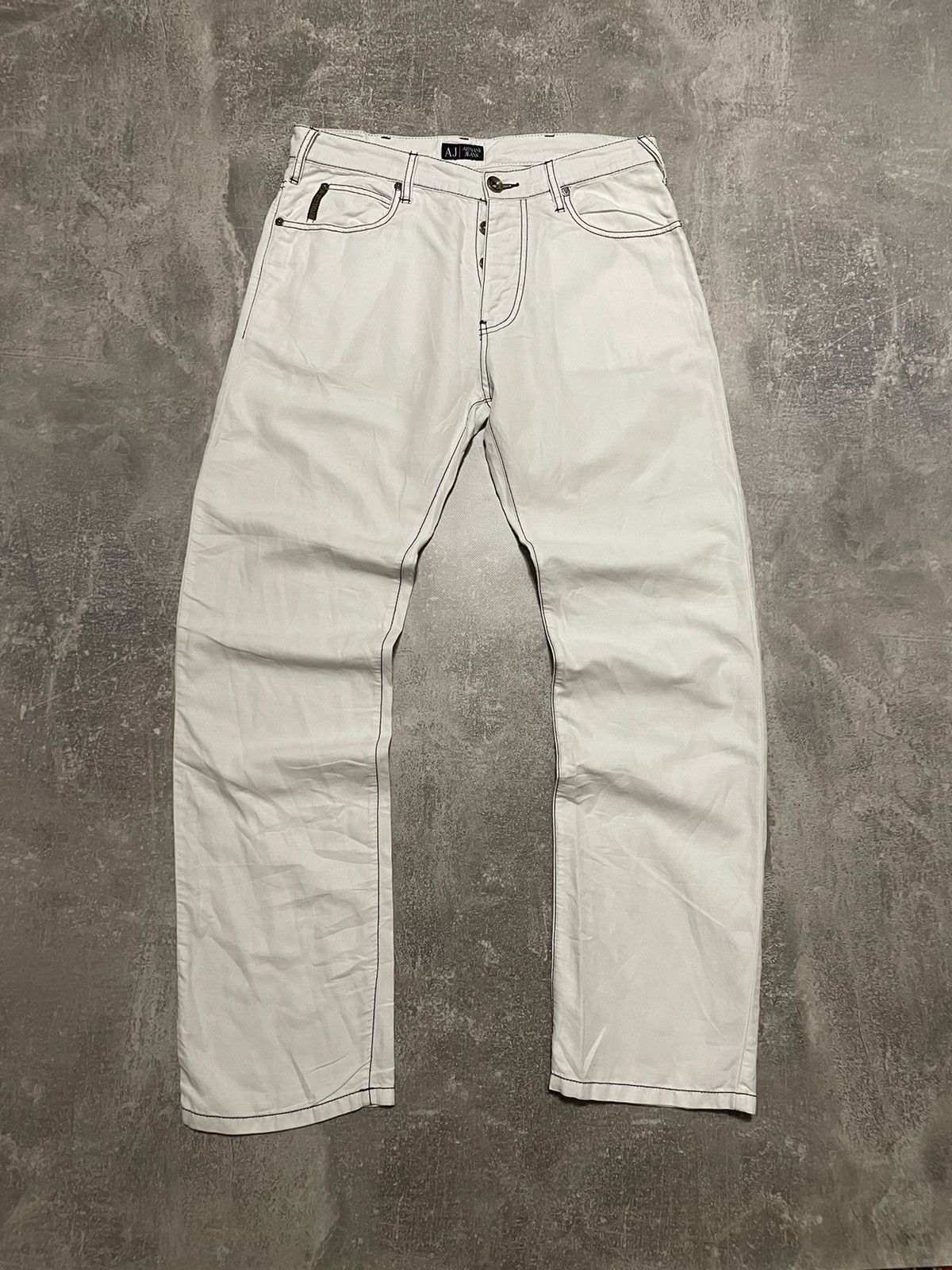 Armani Vintage Armani Metal Logo Linen Pants Size US 30 / EU 46 - 9 Thumbnail