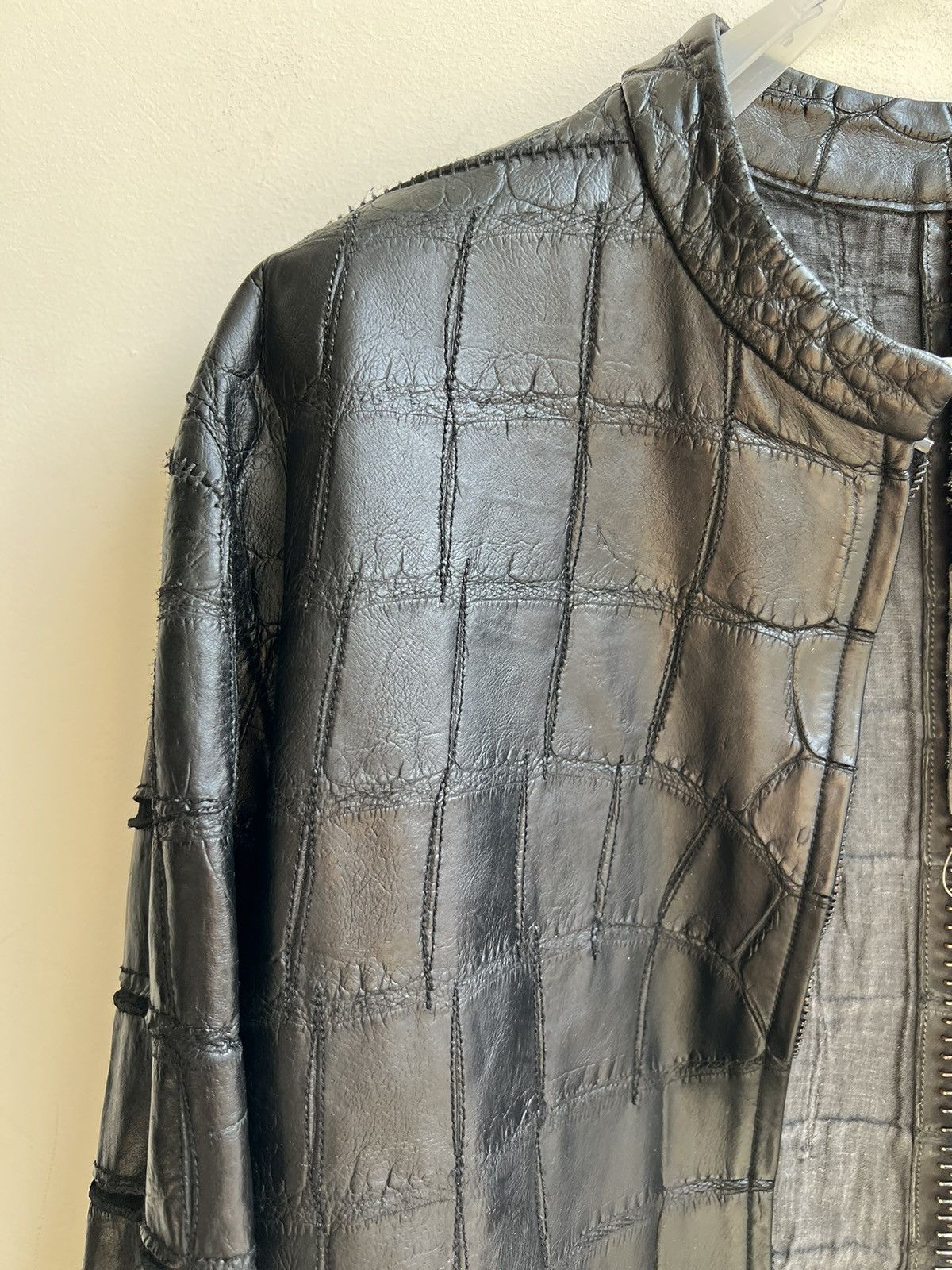Isaac Sellam Experience black alligator jacket