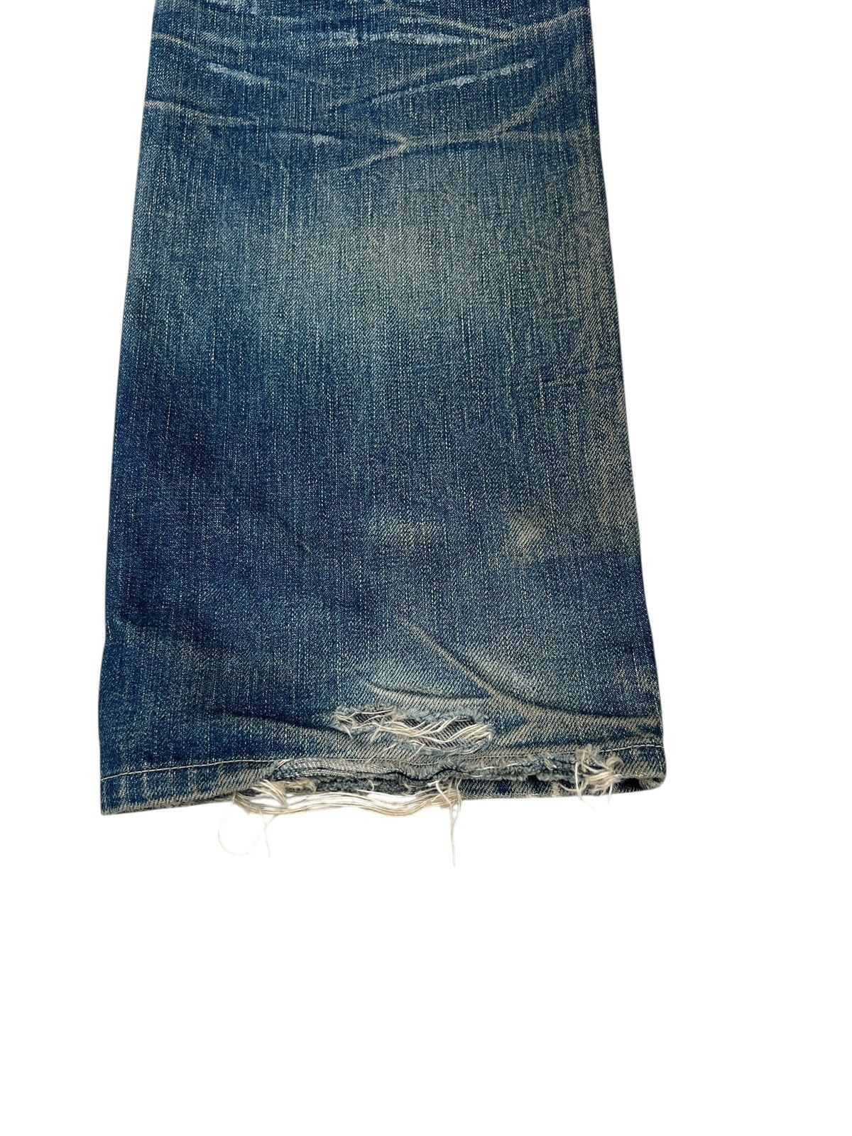 Full Count & Co. Trashed VTG Full Count Aging Dirty Mud Denim Selvedge Jeans Size US 32 / EU 48 - 19 Thumbnail