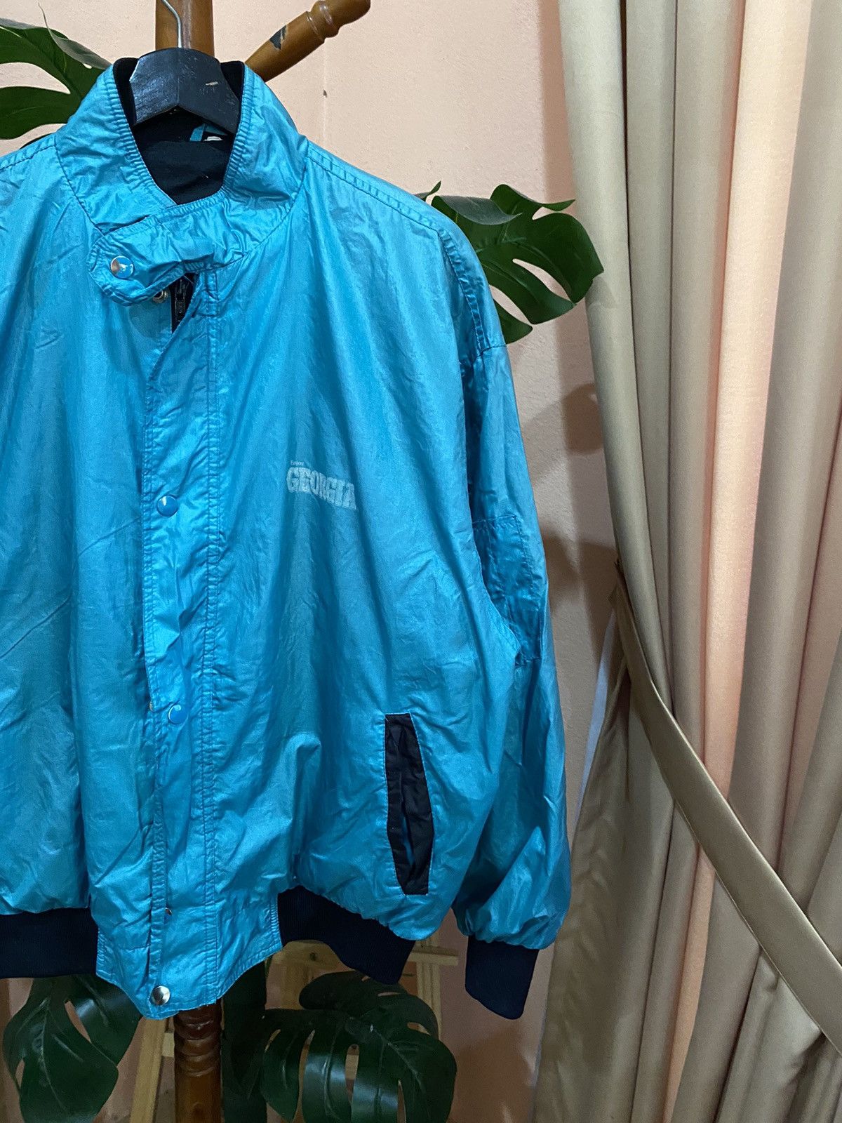 Other Vintage Georgia Nylon Windbreaker Oversized Sports Jacket Size US L / EU 52-54 / 3 - 4 Thumbnail