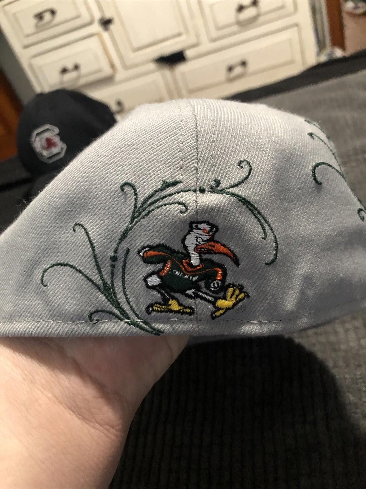 New Era Miami Canes New Era 59Fifty “Tagging” Hat Gray 7 1/4 NEW Size ONE SIZE - 11 Thumbnail