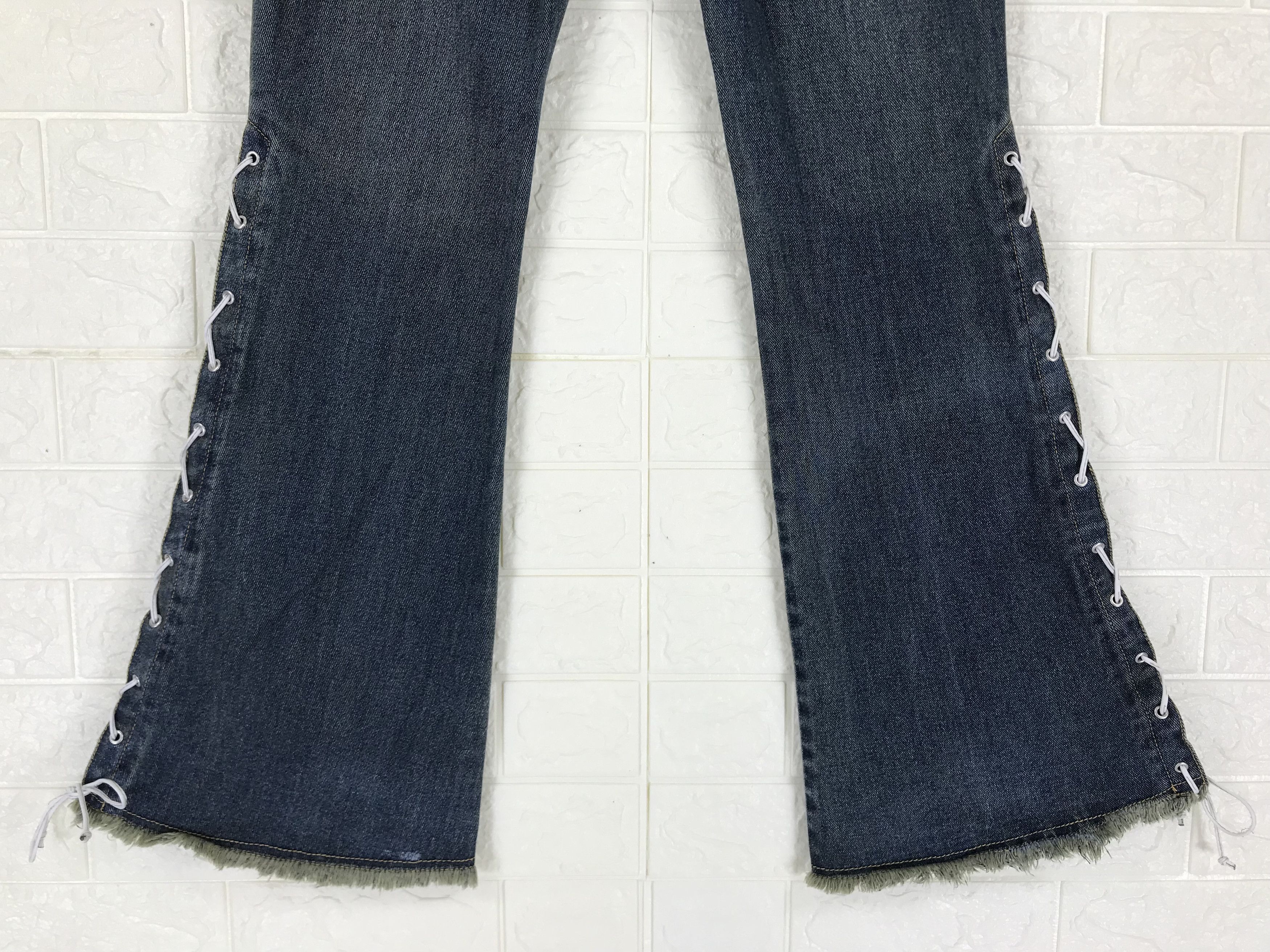 Japanese Brand Vintage Goa Lace-Up Flare Jeans Size US 29 - 8 Thumbnail