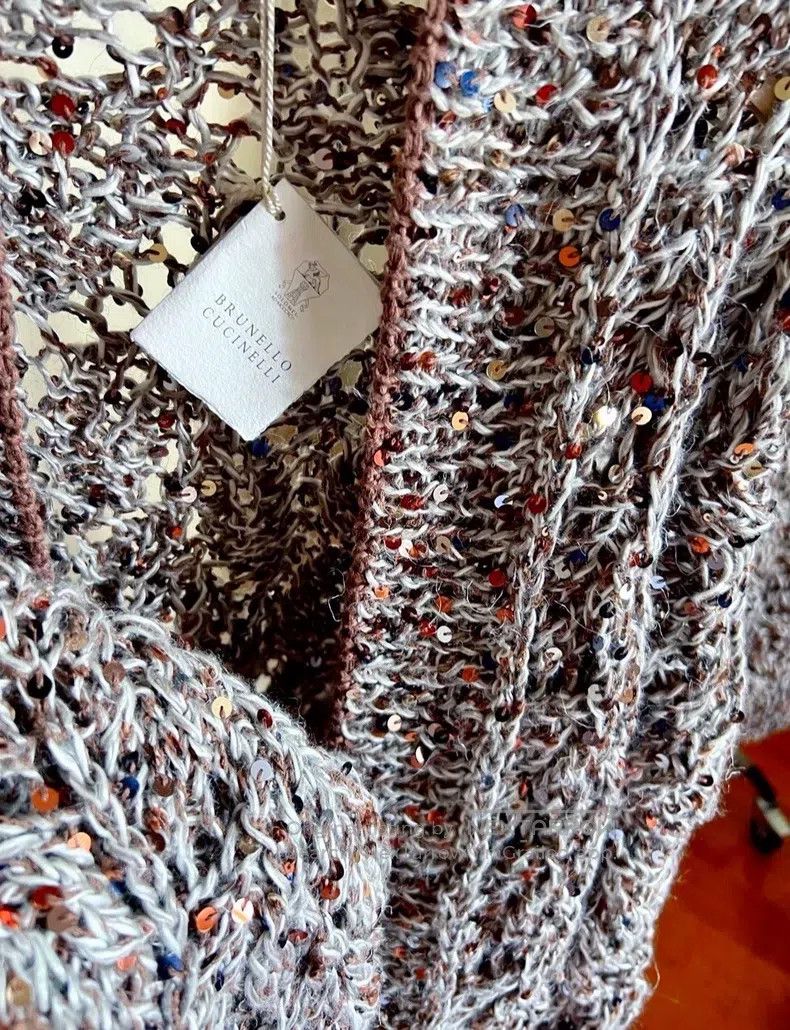 Brunello Cucinelli Brunello Cucinelli Colorful Full Sequin Knit Cardigan Size S / US 4 / IT 40 - 4 Thumbnail
