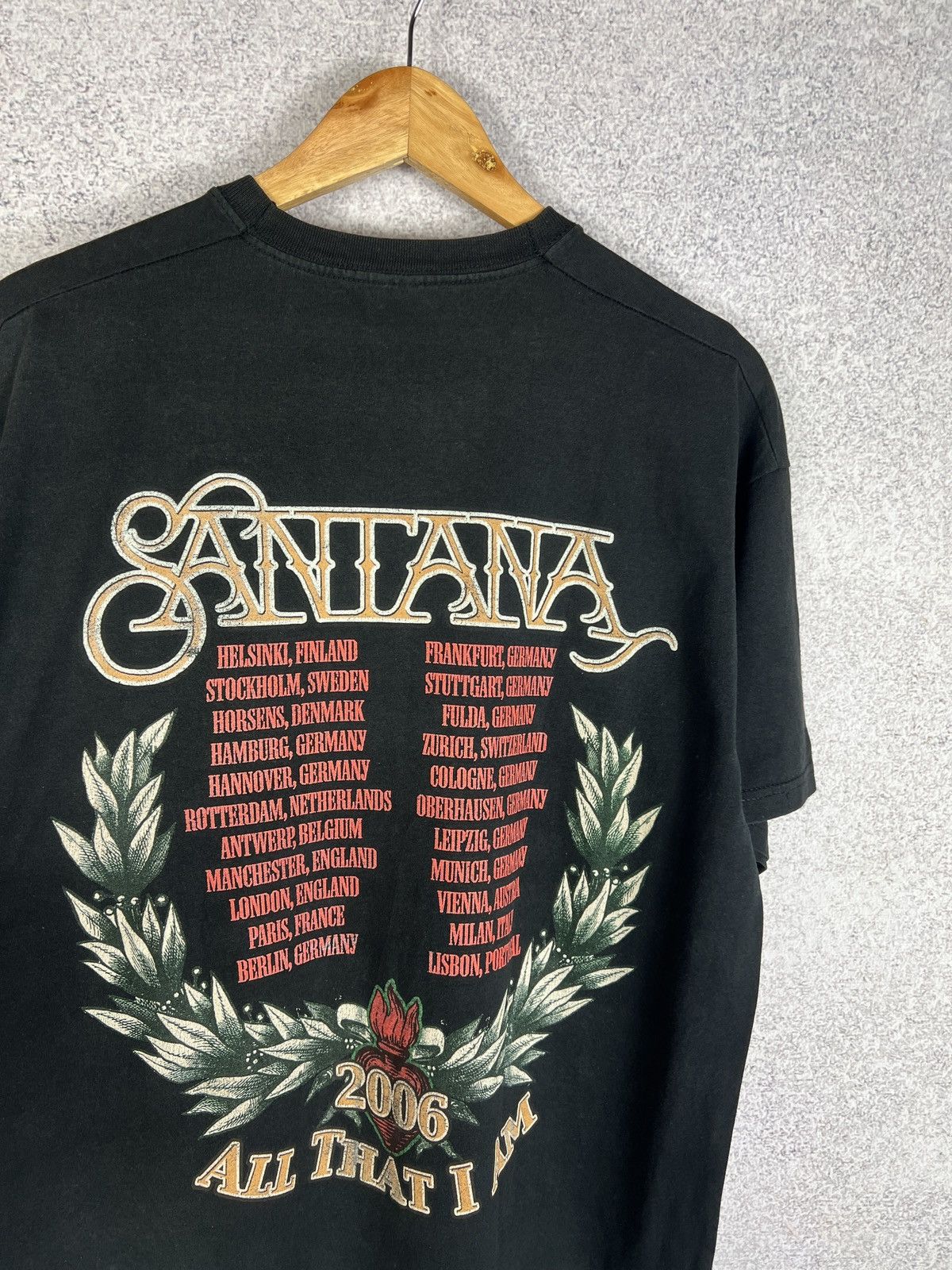 Band Tees Vintage Carlos Santana All Than I Am Rock Band Tour Tee Size US L / EU 52-54 / 3 - 4 Thumbnail
