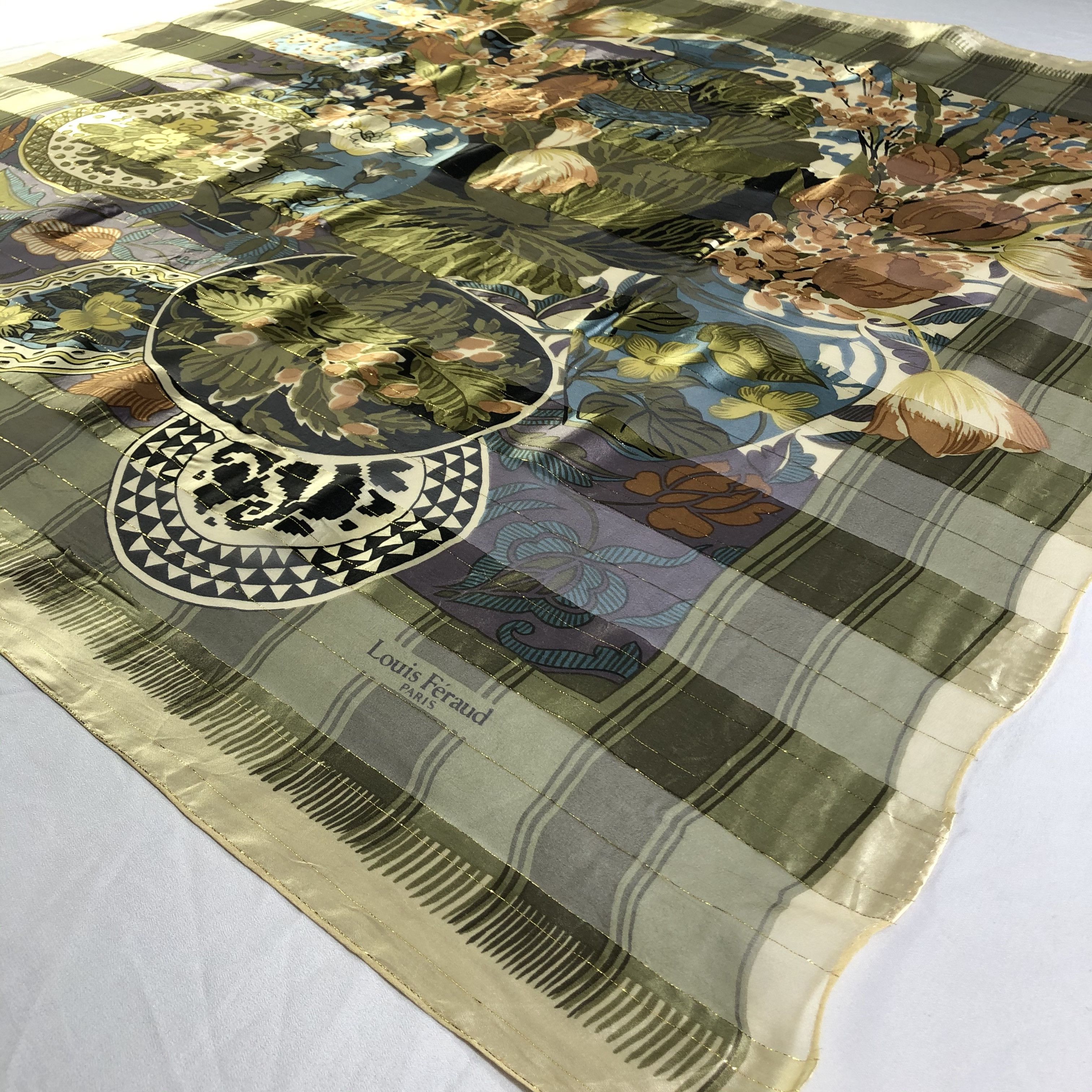 Louis Feraud × Vintage Vintage Louis Feruad Silk Scarf Size ONE SIZE - 3 Thumbnail