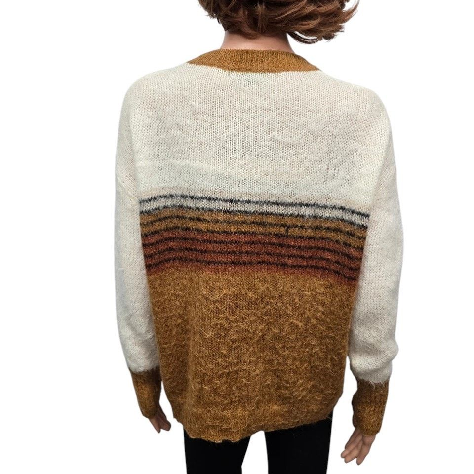 FRNCH FRNCH Paris Sweater Mohair Blend M/ L Colorblock Stripe Size M / US 6-8 / IT 42-44 - 8 Thumbnail
