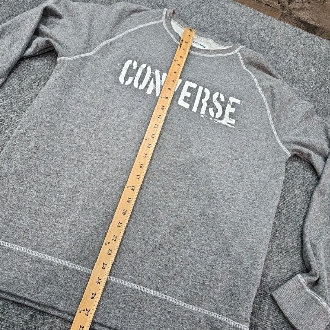 Converse Converse Shirt Men XL Grey Long Sleeve Sweatshirt Logo Over Stitch Pull Over Size US XL / EU 56 / 4 - 6 Thumbnail