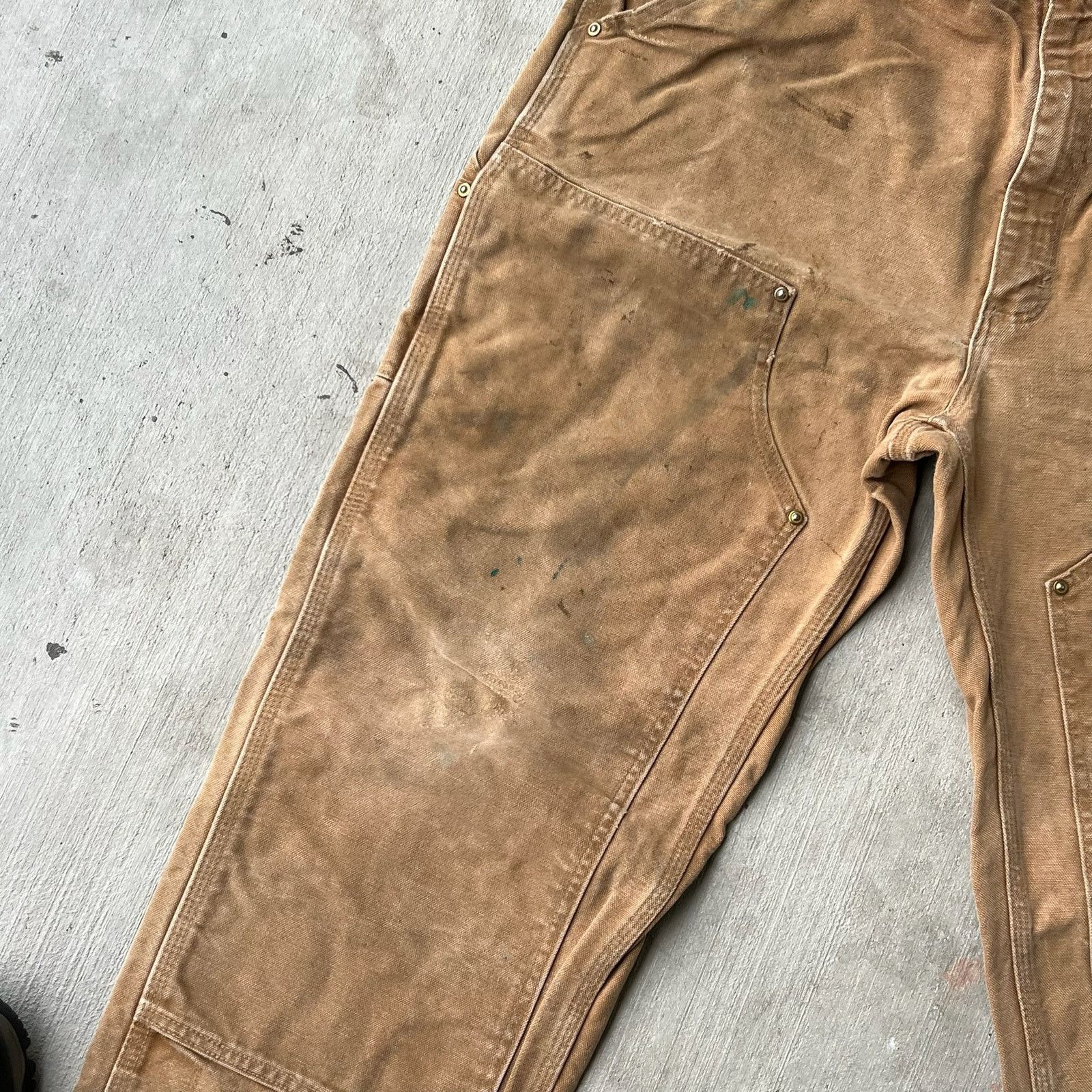 Carhartt × Vintage Carhartt brown double knee work wear carpenter pants Size US 35 - 8 Thumbnail