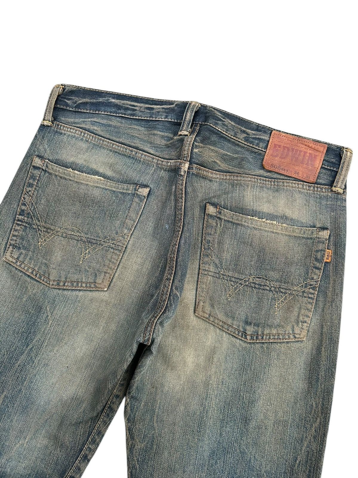 Kapital Rusty Vintage Edwin 505 BXX Selvedge Distressed Denim Jeans Size US 36 / EU 52 - 13 Thumbnail