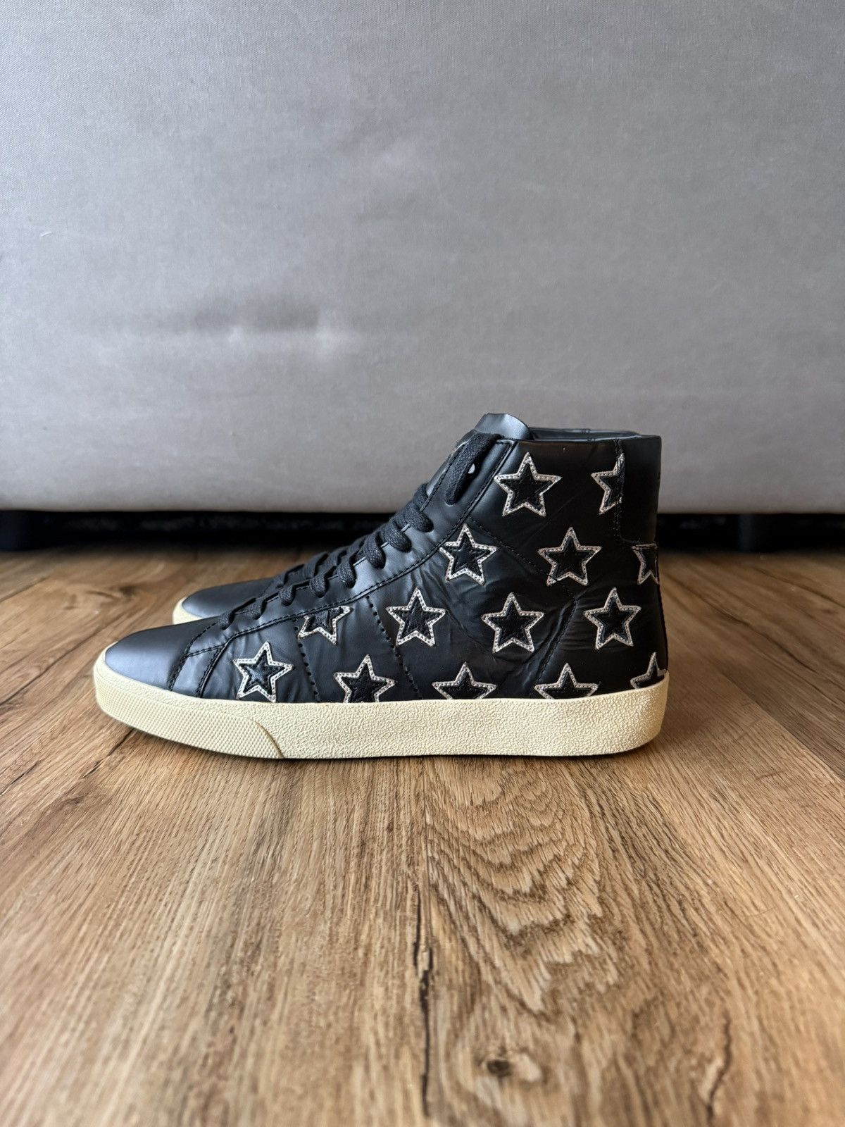 Saint Laurent Paris Saint Laurent Paris SL/06H Star Appliqué – Black/Silver Hedi Size US 8 / EU 41 - 4 Thumbnail