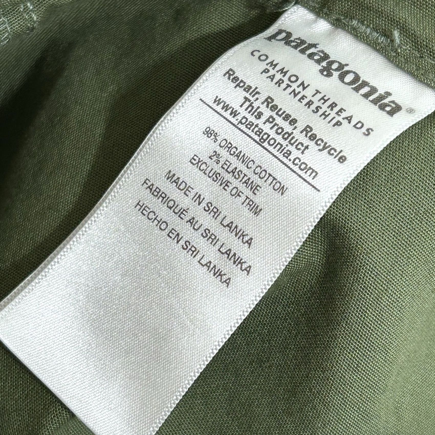 Patagonia Patagonia Capris Buffalo Green Women's 2 Casual Pants Cotton Twill Stretch Pockets Zipper Button Size ONE SIZE - 5 Thumbnail