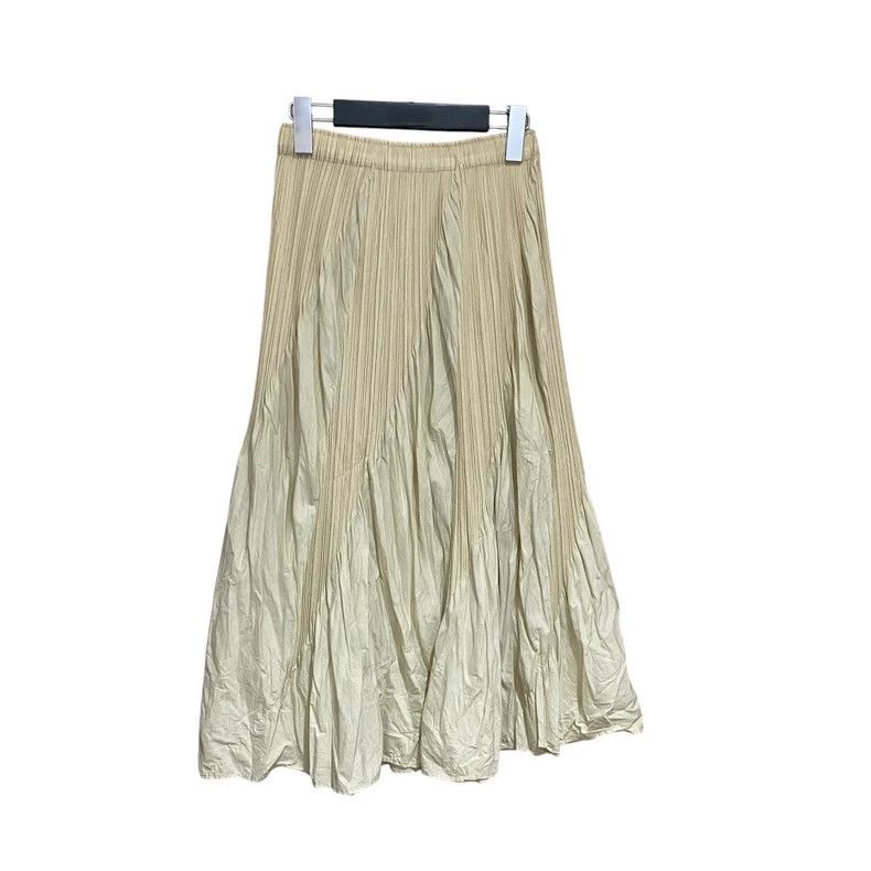 Issey Miyake Issey Miyake Beige pleated skirt Size 42" / US 20 - 1 Thumbnail
