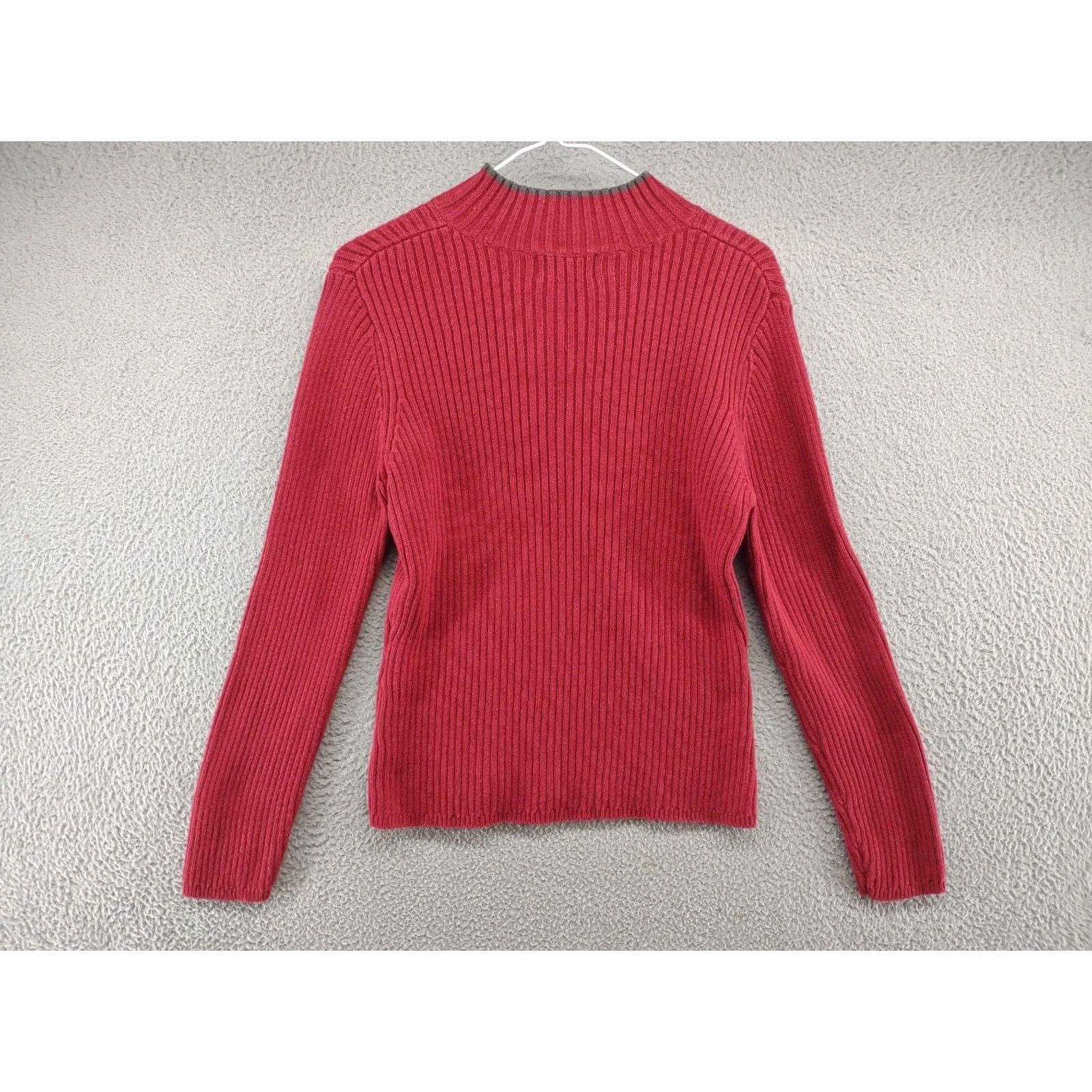 Vintage Woolrich Women's Long Sleeve Ruby Red Pullover Sweater Cotton Knit SZ M Regular Pullover Women Ruby Red Woolrich Shirt? Size M / US 6-8 / IT 42-44 - 7 Thumbnail