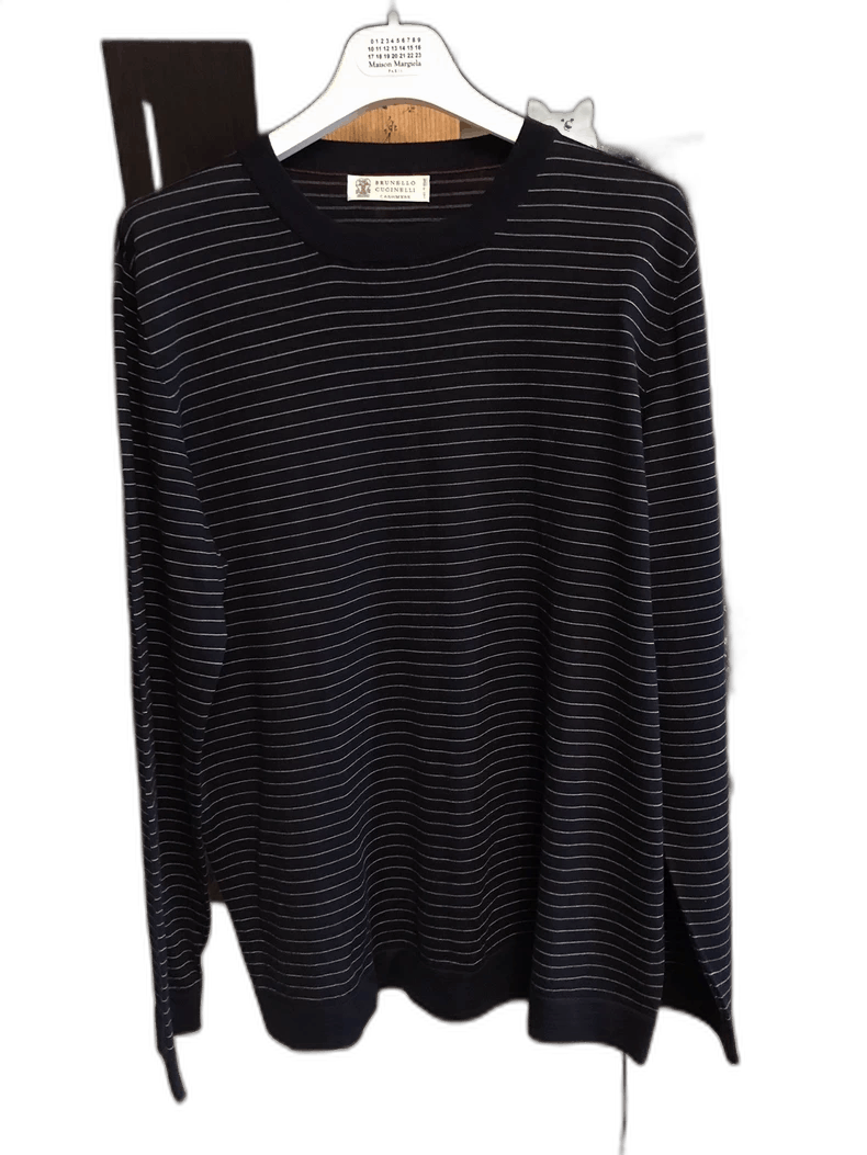 Brunello Cucinelli Wool Blend Striped Sweater