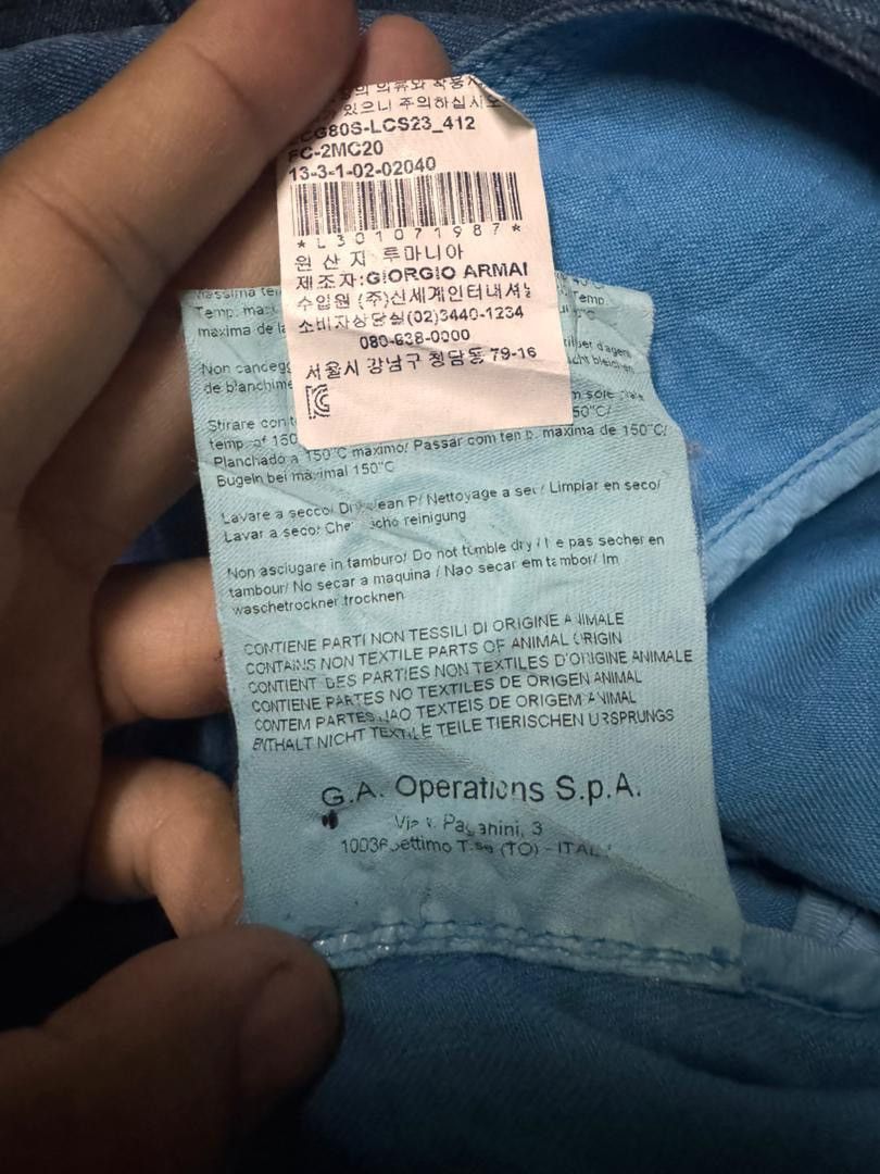 Armani Collezioni Authentic🔥Armani Collezioni Indigo Dyed Buttoned Casual Size US M / EU 48-50 / 2 - 12 Thumbnail