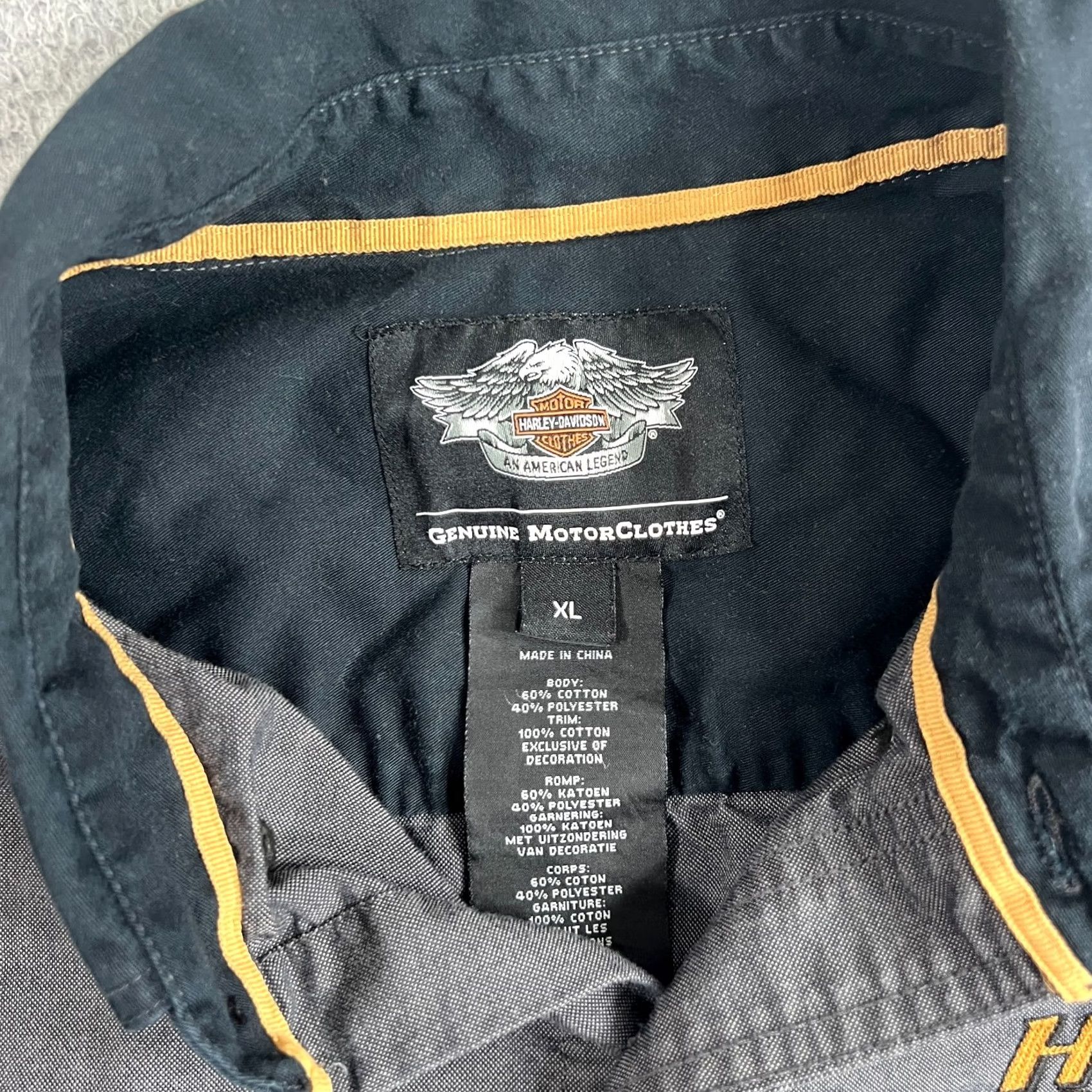 Harley Davidson Harley Davidson Shirt Mens XL Gray Embroidered Short Sleeve Button Size US XL / EU 56 / 4 - 4 Thumbnail