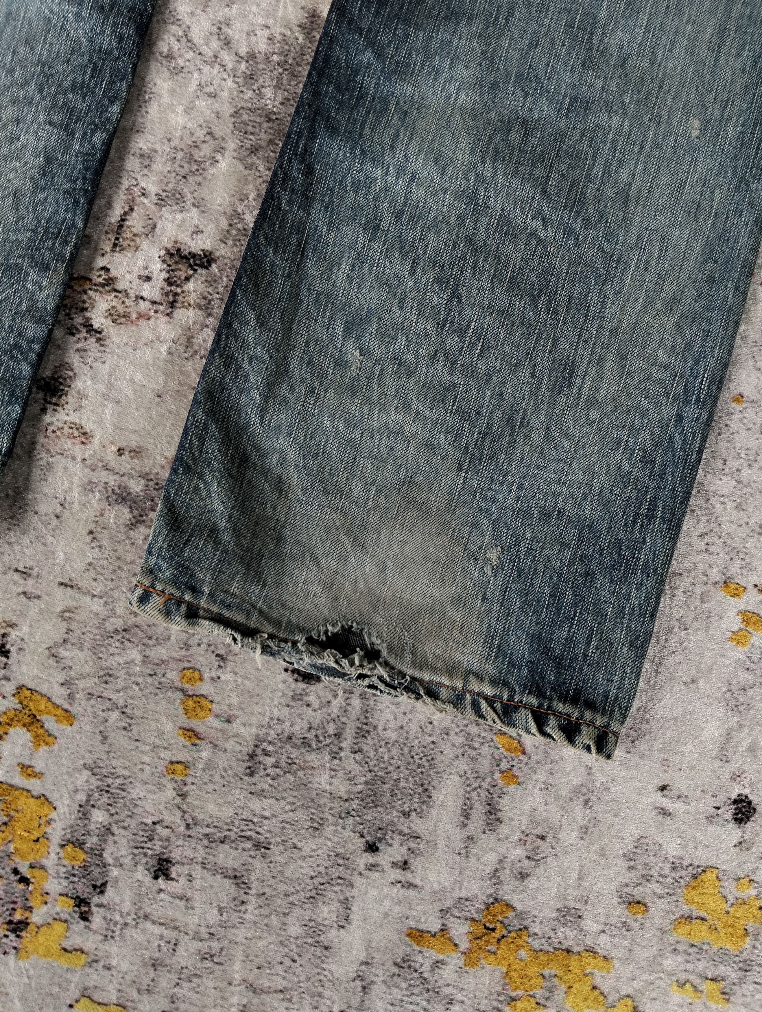 Edwin Ripped Edwin 503 Blue Trip Regular Straight Faded Jeans Size US 31 - 5 Thumbnail