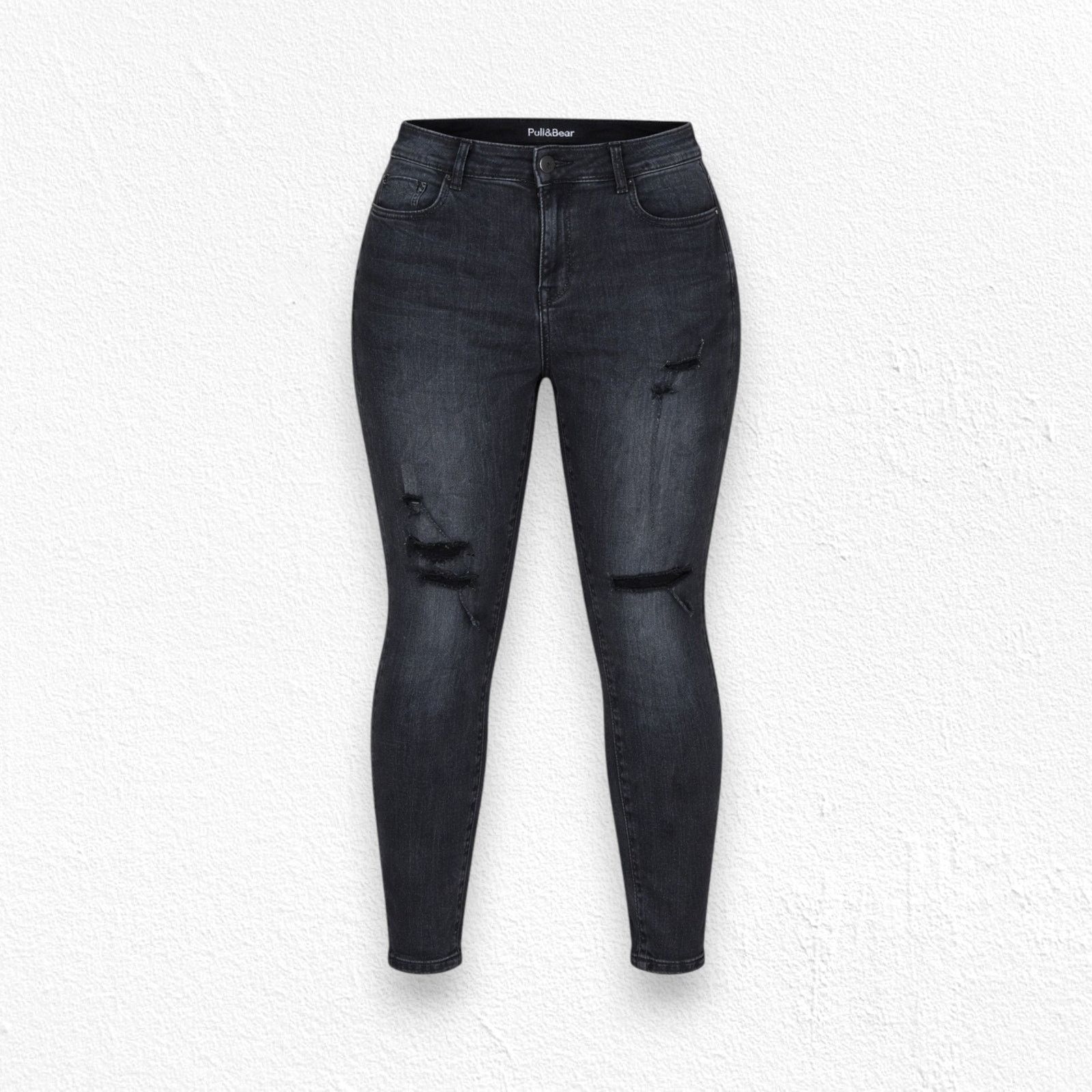 Other Black Distressed High Rise Skinny Jeans Size 14 Short Size 36" / US 14 / IT 50 - 1 Thumbnail