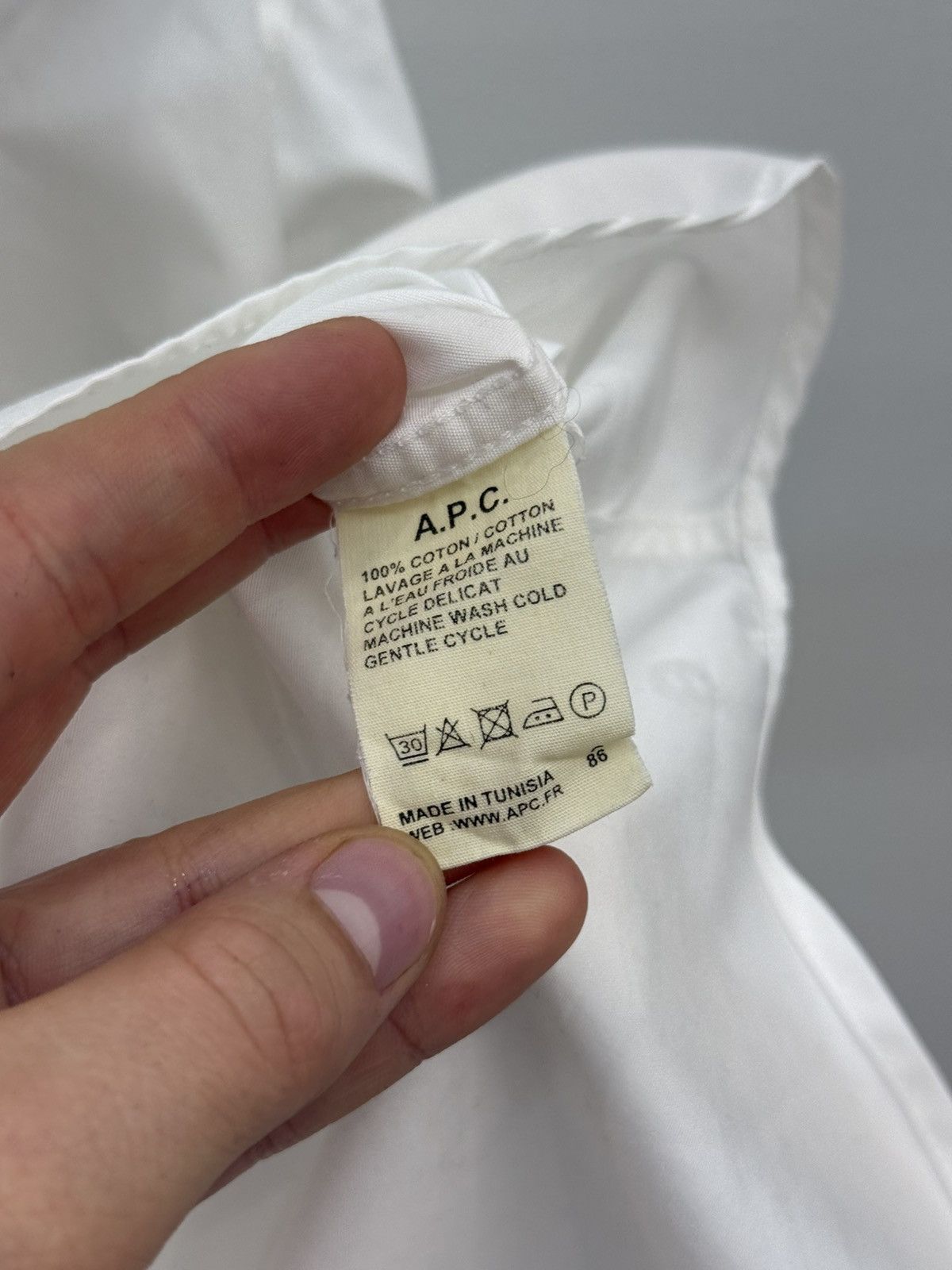 A.P.C. A.P.C. Classic White Cotton Button Up Shirt Size US XL / EU 56 / 4 - 4 Thumbnail