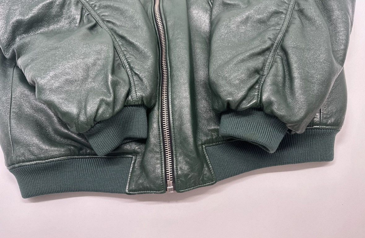 Prada prada raf simons green leather bomber jacket. Size US L / EU 52-54 / 3 - 3 Thumbnail