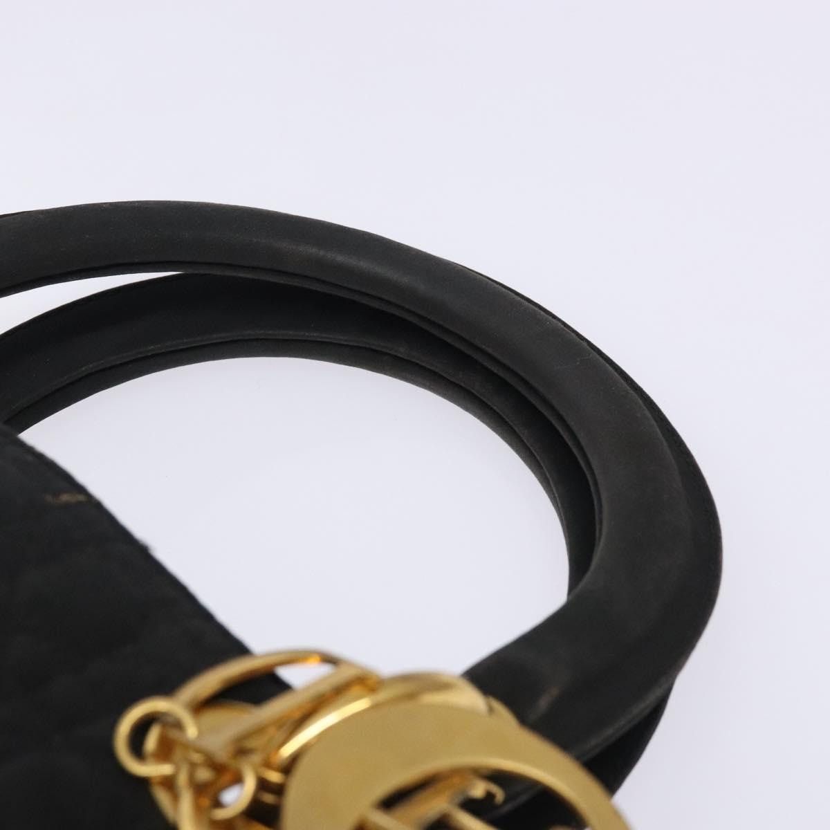 Dior DIOR Canage Hand Bag Nylon Black Gold Size ONE SIZE - 8 Thumbnail