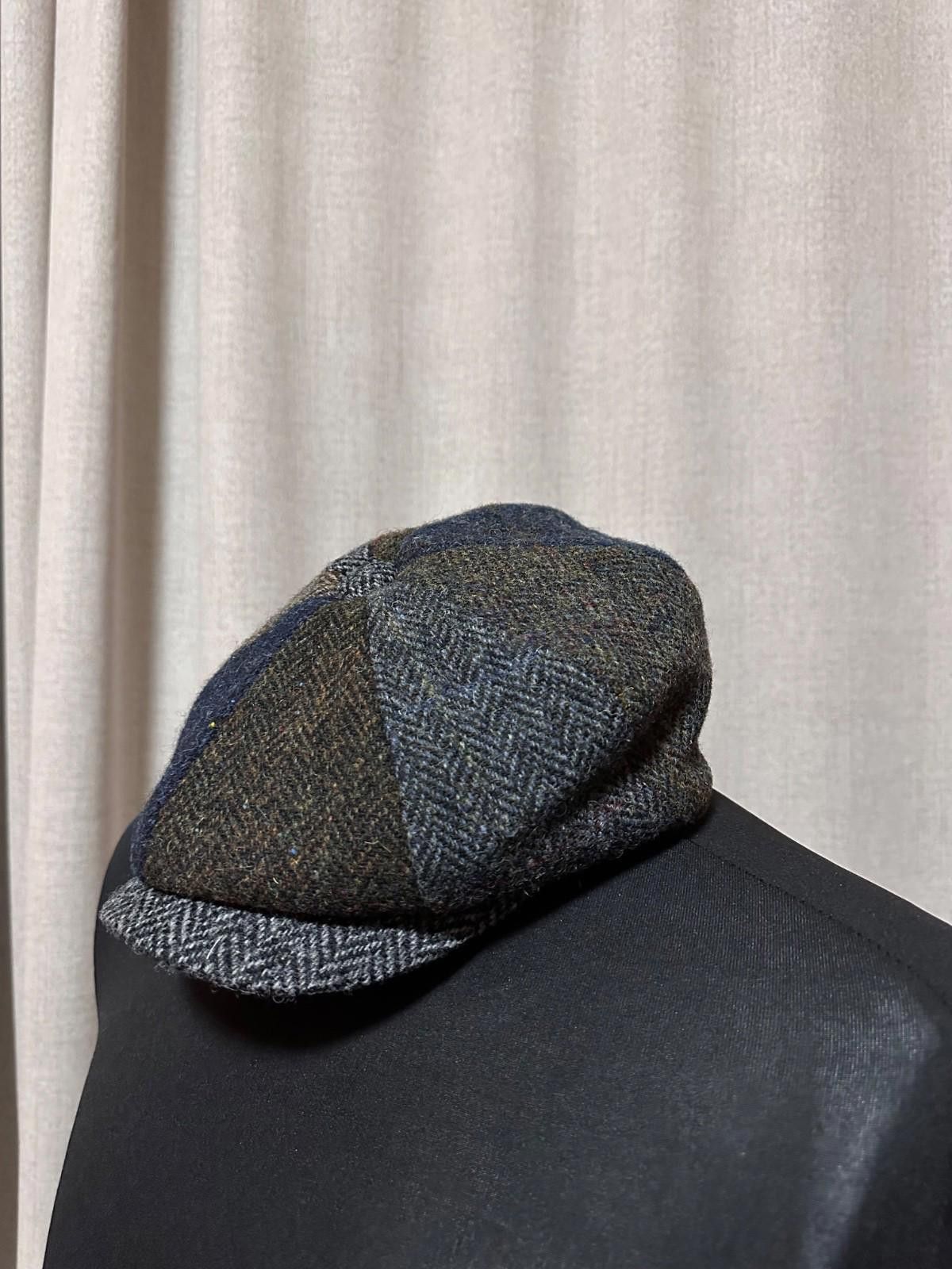 Harris Tweed Harris Tweed Patchwork Baker Boy Cap Wool Size ONE SIZE - 1 Thumbnail