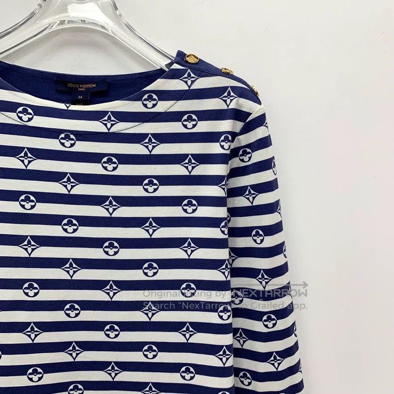 Louis Vuitton Louis Vuitton Color-block striped logo printed cotton crew Size US M / EU 48-50 / 2 - 3 Thumbnail