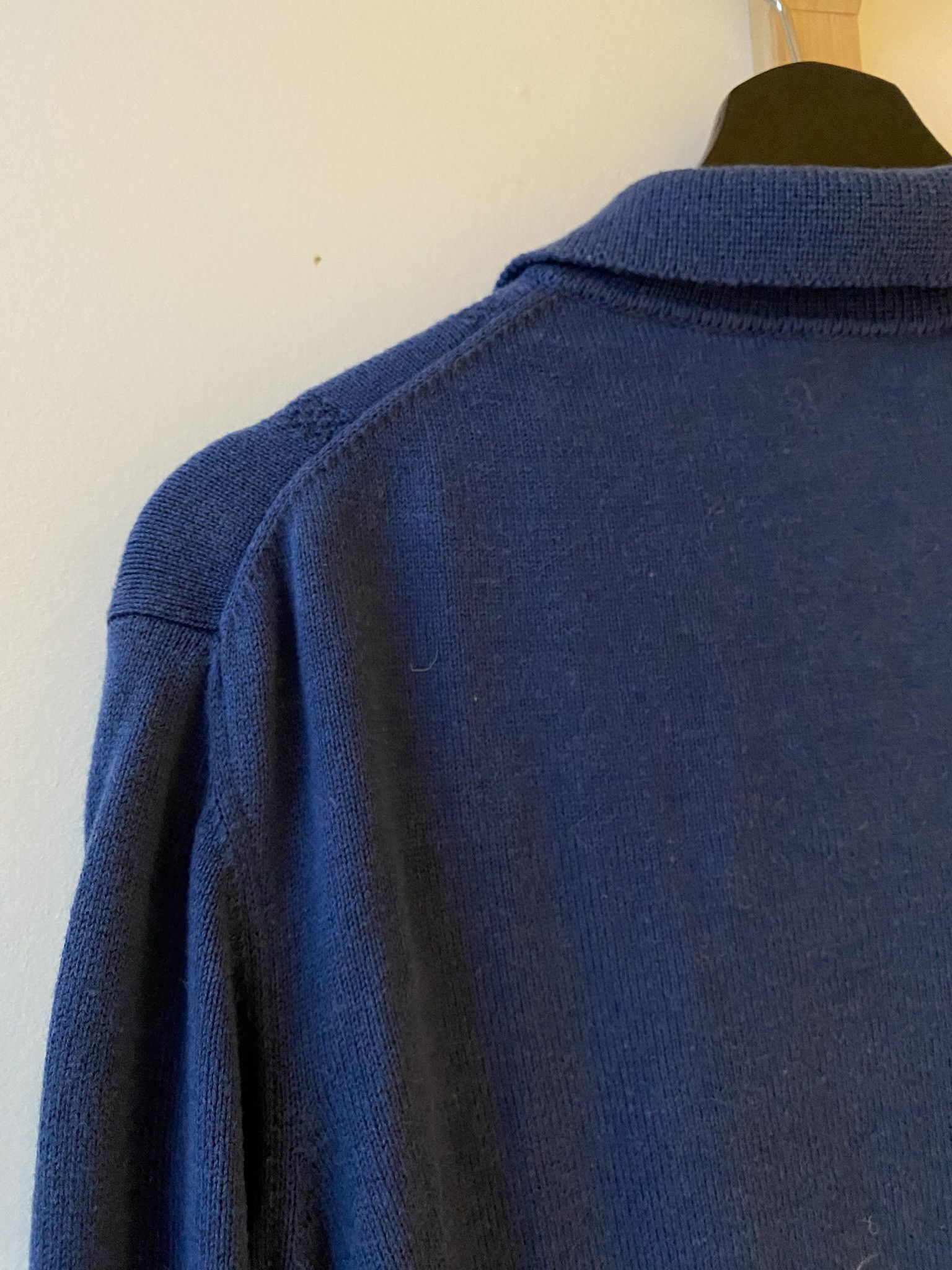 Wood Wood 48/M - Wool/Cotton - Cooper Pointelle Stripe LS Polo Size US M / EU 48-50 / 2 - 8 Thumbnail