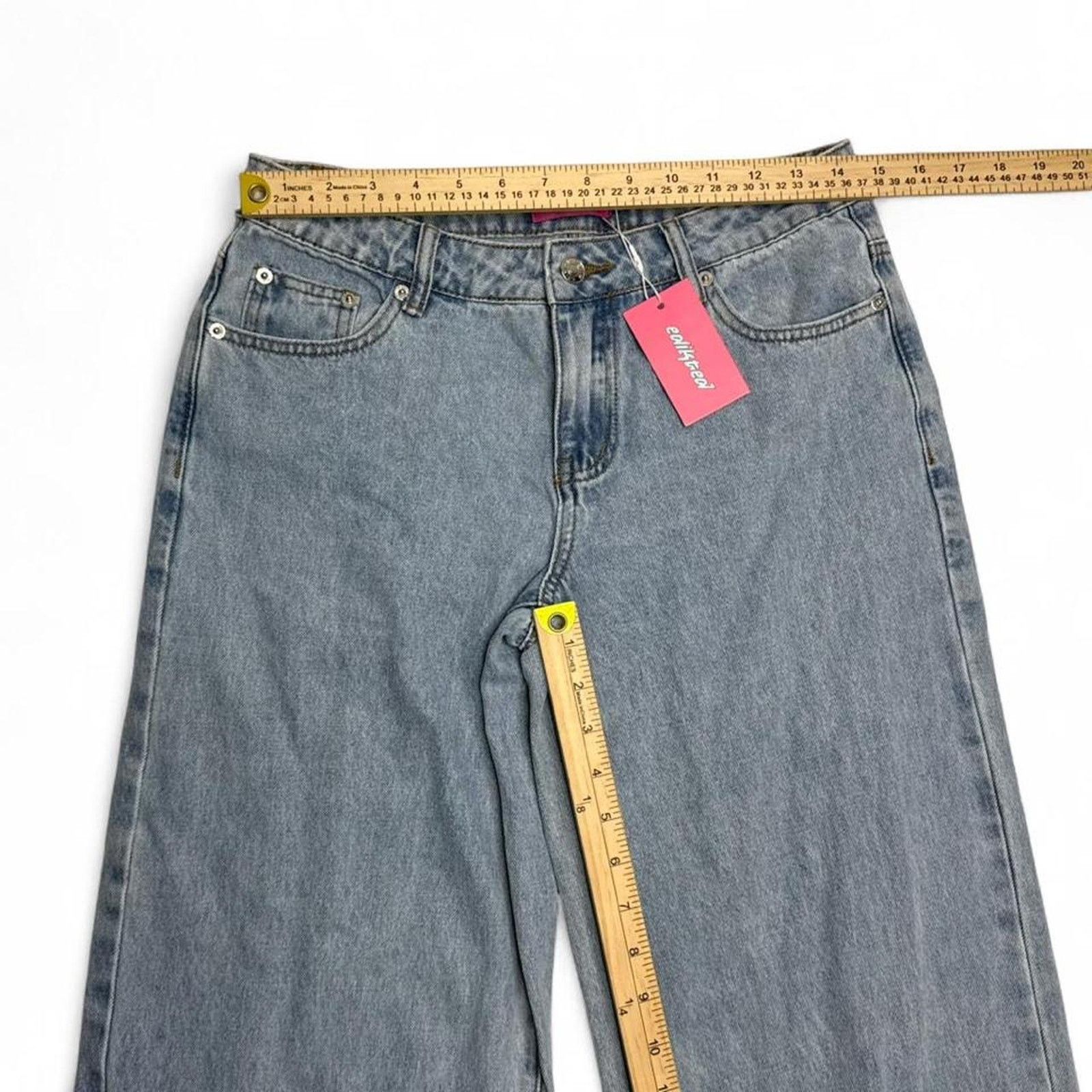 Other Edikted blue wide leg jeans Size S NWT Size 27" / US 4 / IT 40 - 4 Thumbnail