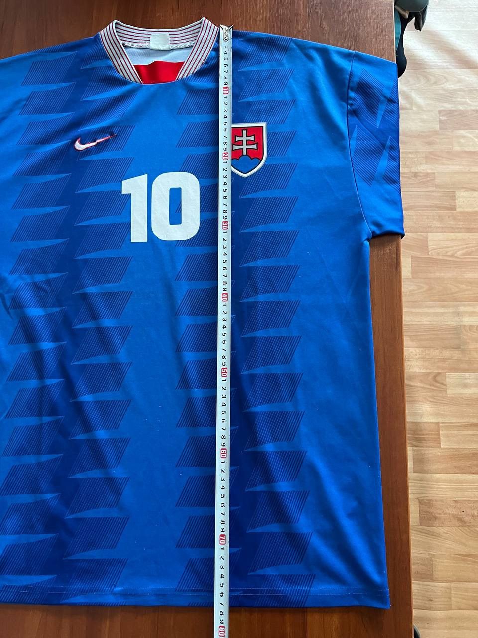 Nike 1996 SLOVAKIA #10 HOME MATCH WORN/ISSUED SOCCER JERSEY SHIRT Size US XL / EU 56 / 4 - 21 Thumbnail