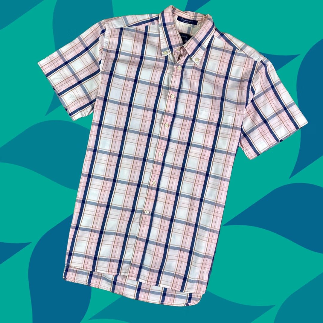 Gant GANT Mens Shirt Short Sleeve Size M Regular Fit Multicolor Button-Up Size US M / EU 48-50 / 2 - 1 Thumbnail