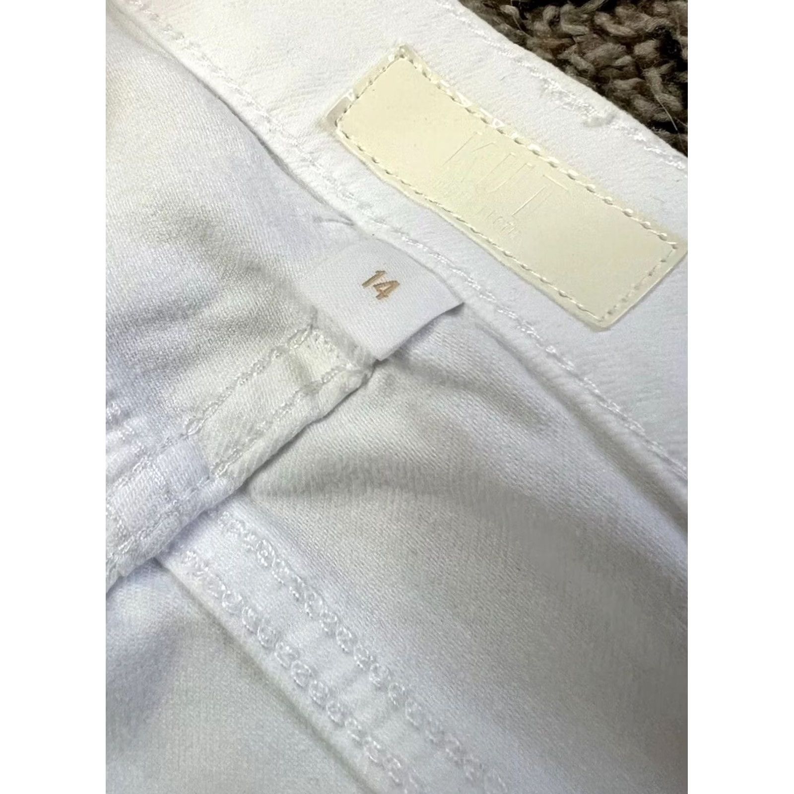 Vintage VINTAGE KUT from the Kloth Women's Diana Skinny Jeans Stretch Denim Solid White 14 Size 36" / US 14 / IT 50 - 3 Thumbnail