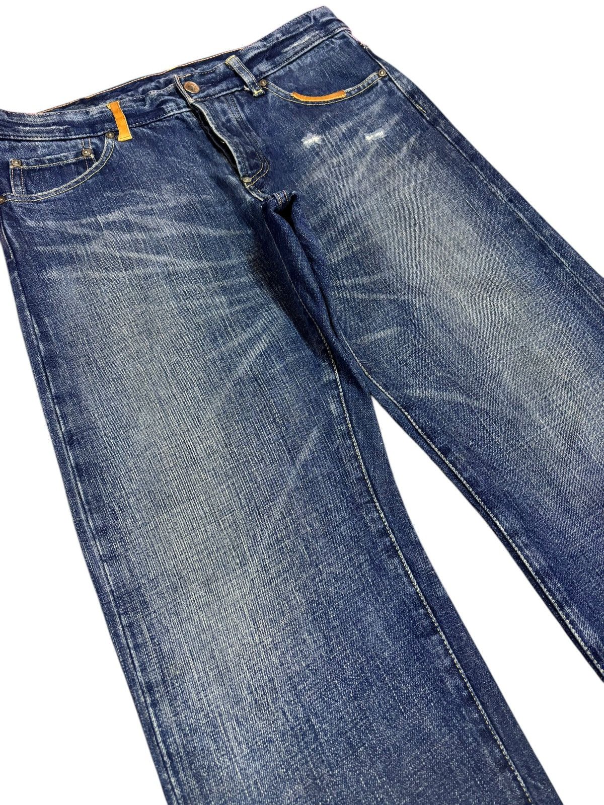 Journal Standard × Leather × Seditionaries Vintage Journal Standard Leather Buckle Faded Washed Jeans Size US 32 / EU 48 - 3 Thumbnail