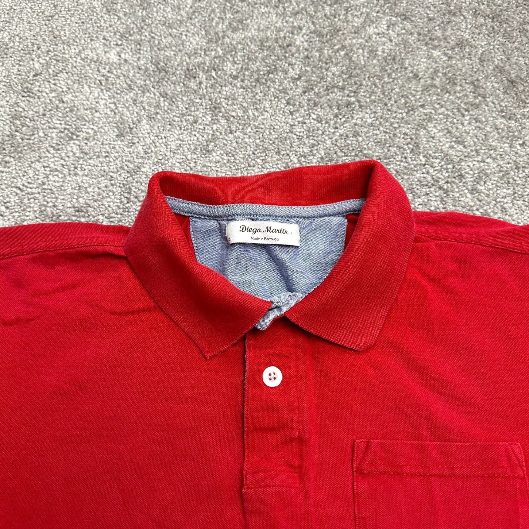 Vintage VINTAGE? No, it's Not Vintage. Diego Martin Polo Shirt Womens XL Red Short Sleeve 1005 Cotton Pocket Casual Top Size XL / US 12-14 / IT 48-50 - 3 Thumbnail