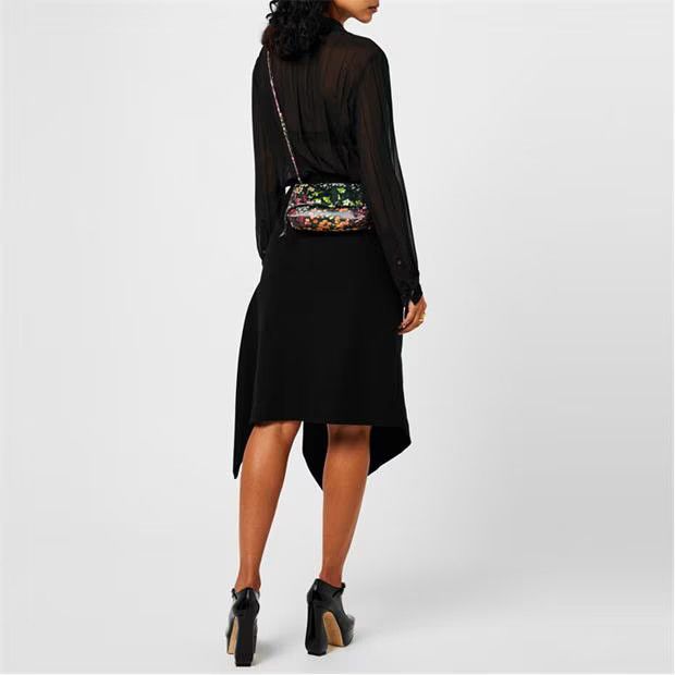 Dries Van Noten o1g2r1mq1024 Midi Skirt in Black Size 27" / US 4 / IT 40 - 5 Thumbnail