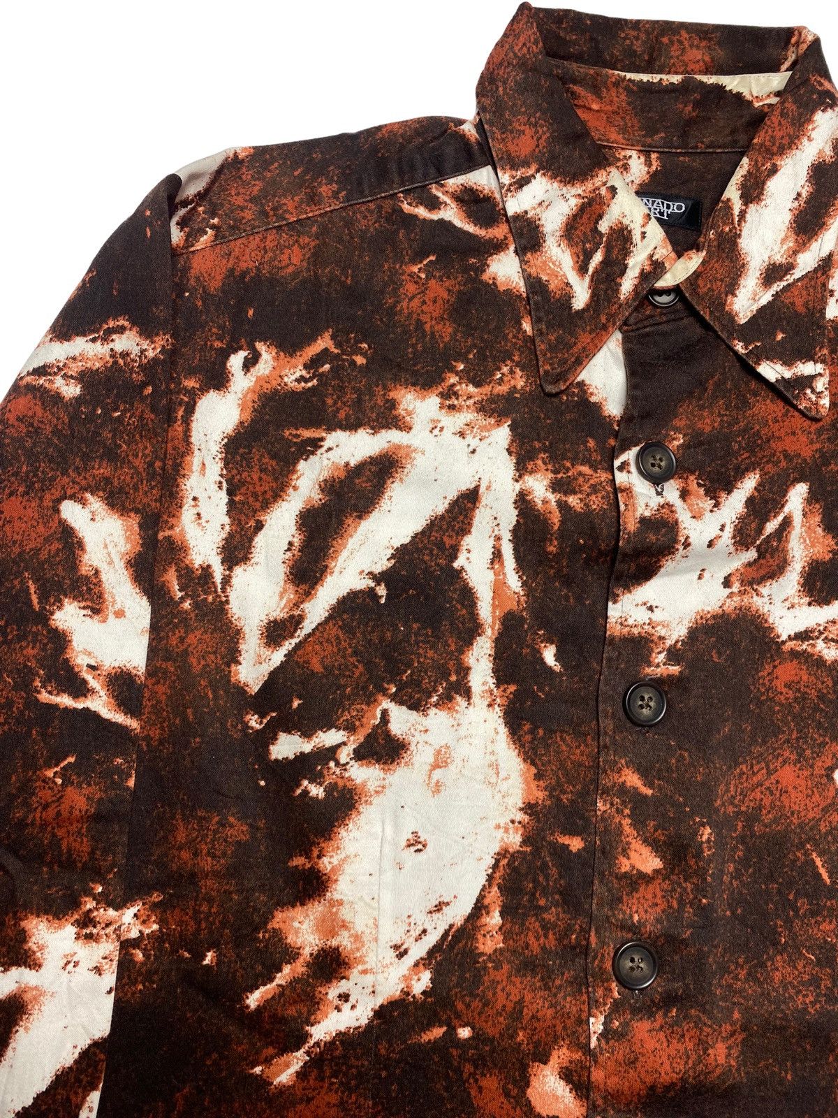 14th Addiction 2000s Tornado Mart - Burned Button Shirt Size US L / EU 52-54 / 3 - 5 Thumbnail