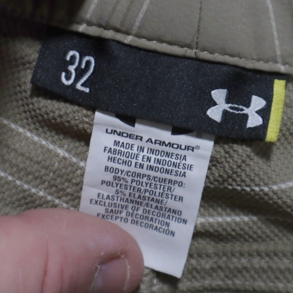 Under Armour Under Armour Stretch Polyester Woven Golf Shorts Brown Plaid Men's 32 Size US 32 / EU 48 - 5 Thumbnail