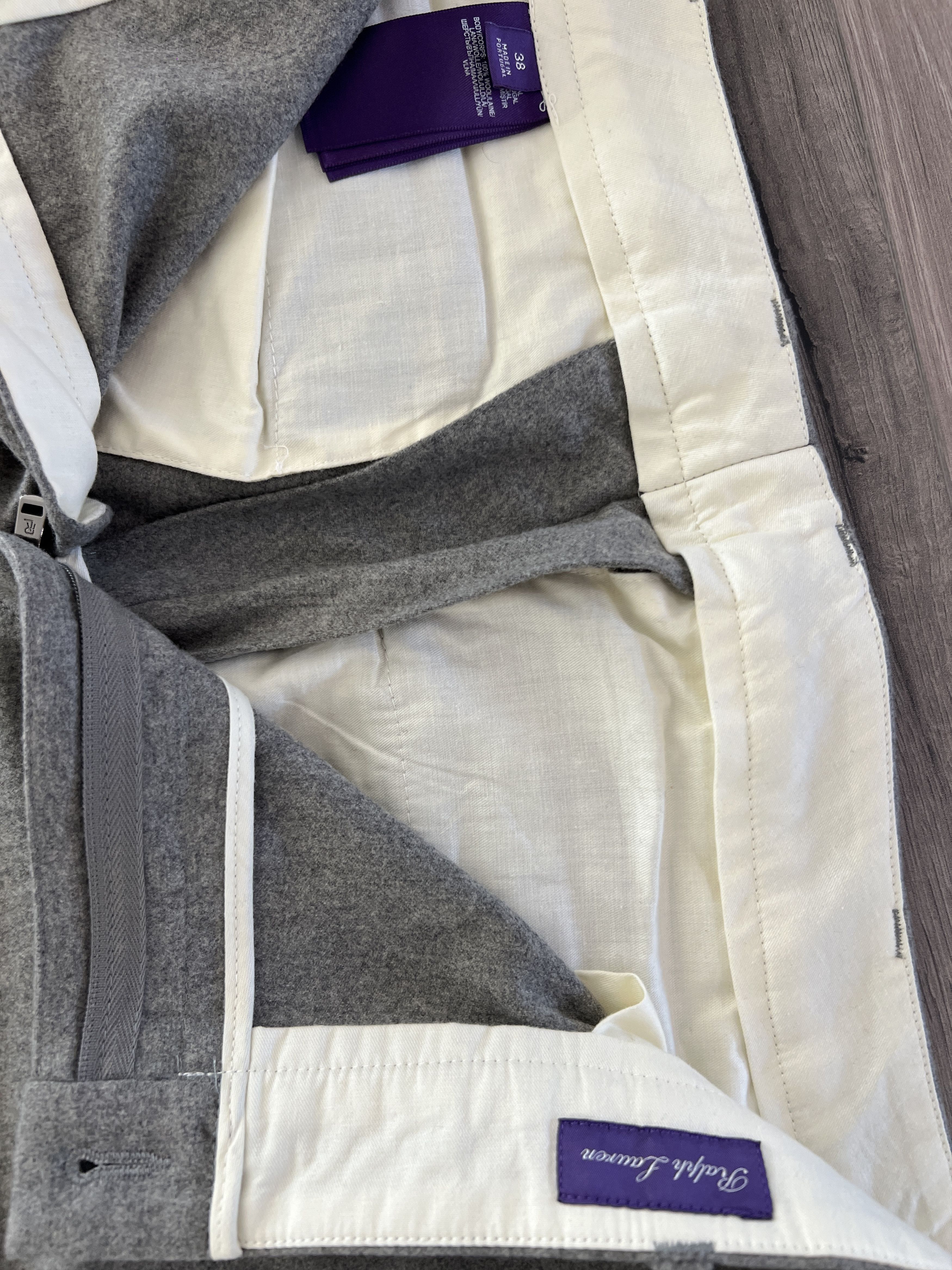 Ralph Lauren Purple Label Ralph Lauren Purple Label Grey Wool Slim Fit Pants Size US 38 / EU 54 - 3 Thumbnail