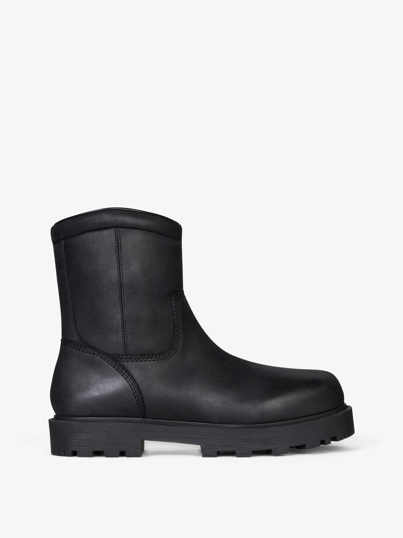 Givenchy o1n1vont1225 Storm Zip High Boots in Black Size US 8 / EU 41 - 1 Thumbnail