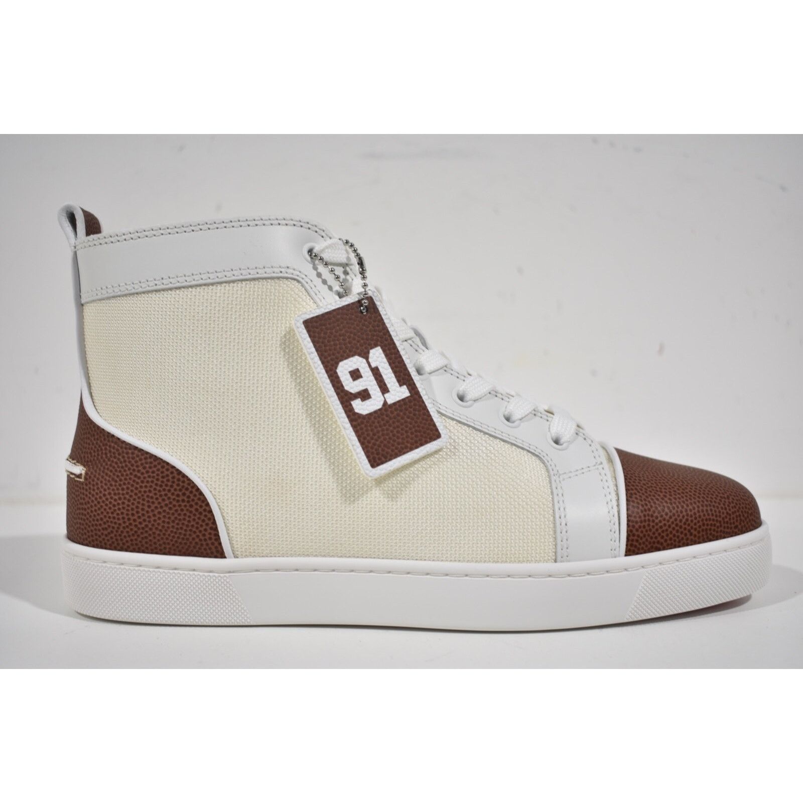 Christian Louboutin Christian Louboutin Mens Louis SB22 Flat White Brown Bowl Size US 9 / EU 42 - 2 Thumbnail